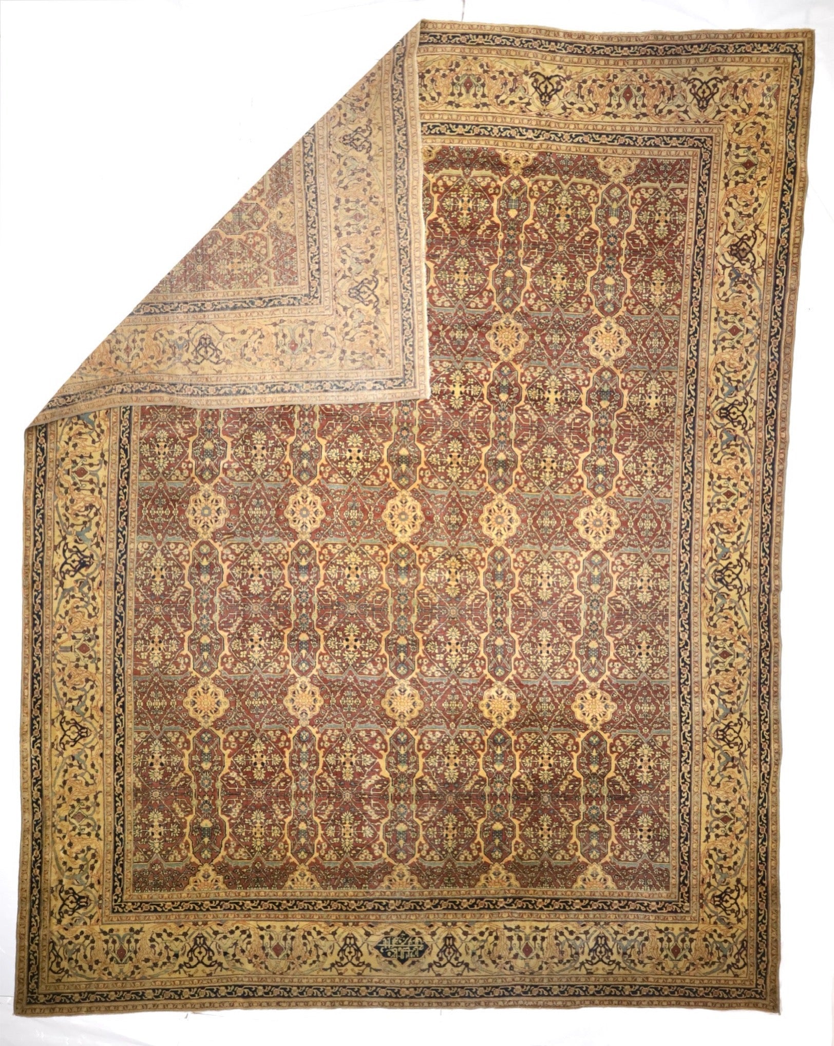 Fine Antique Haji Jalili Tabriz Rug 10'6" x 13' 7"