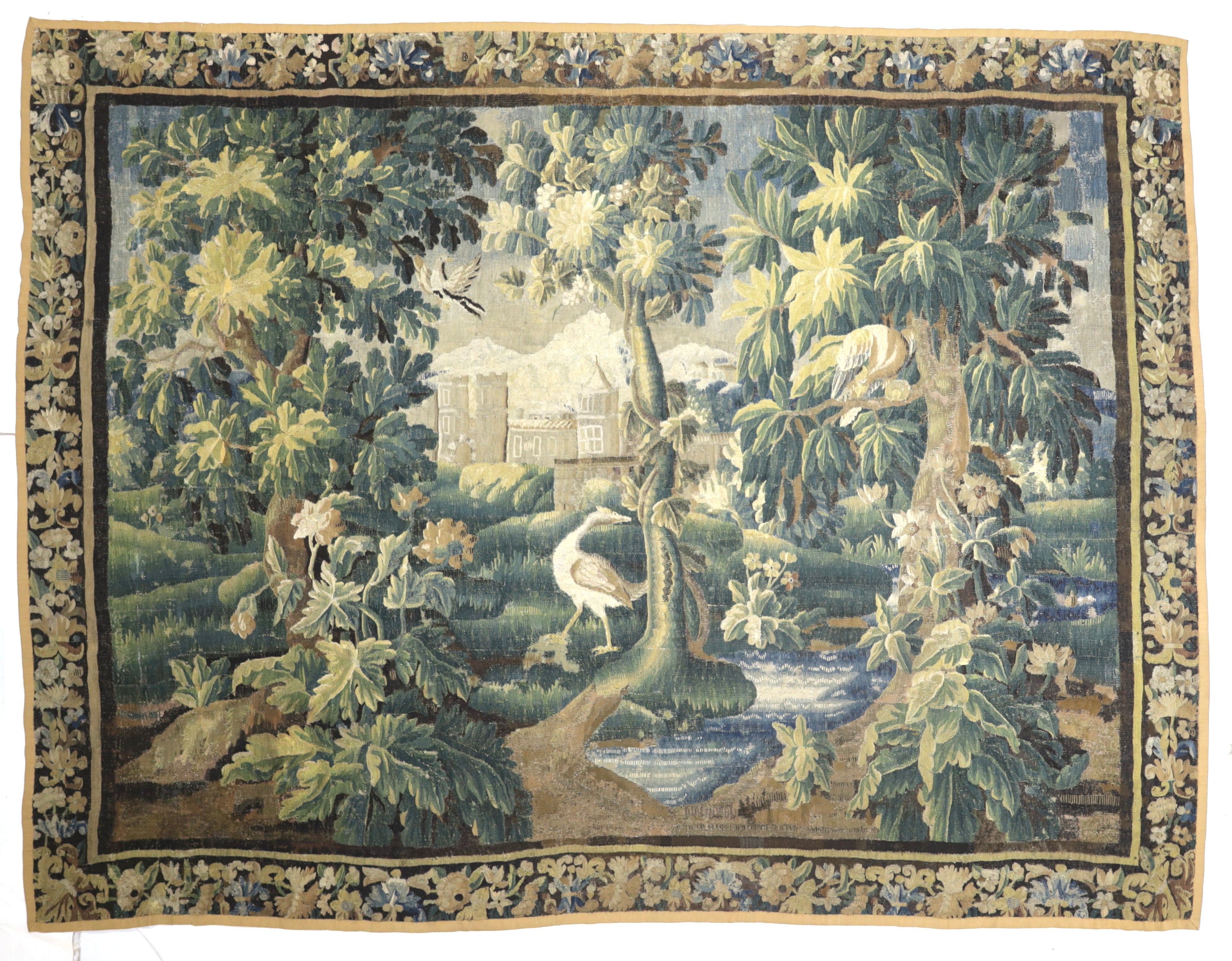 Fine Antique Tapestry, 18th Century French Verdure 8' 6'' x 11' 2''
