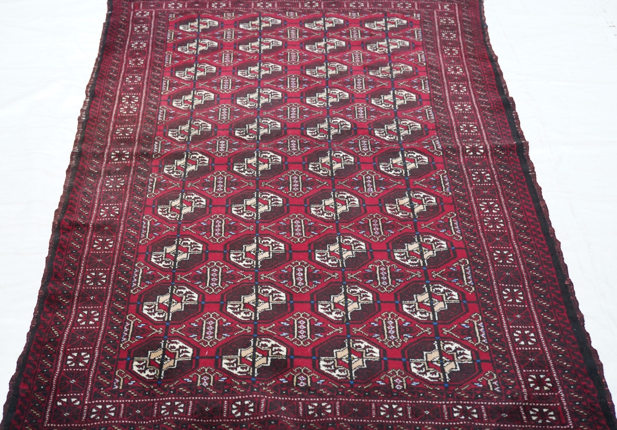 Vintage Bokara Rug 4'0" x 5'10''