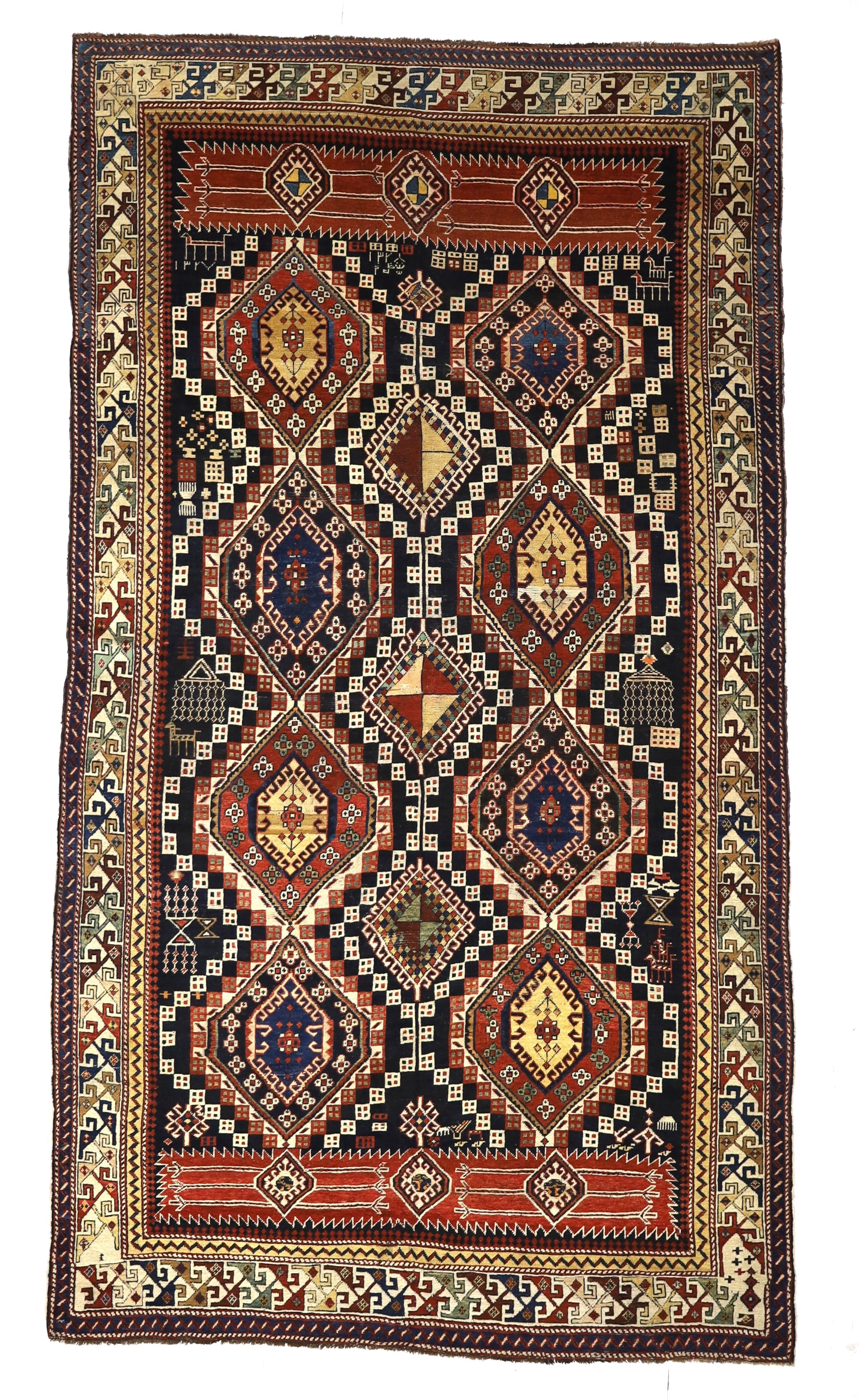 Antique Caucasian Shirvan Rug 5'10" x 10' 8''