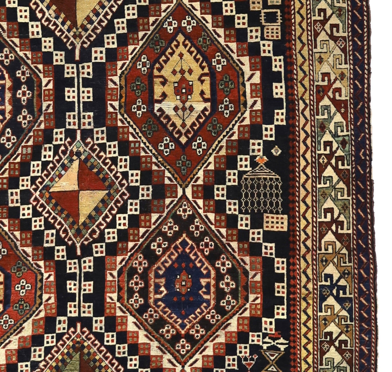 Antique Caucasian Shirvan Rug 5'10" x 10' 8''