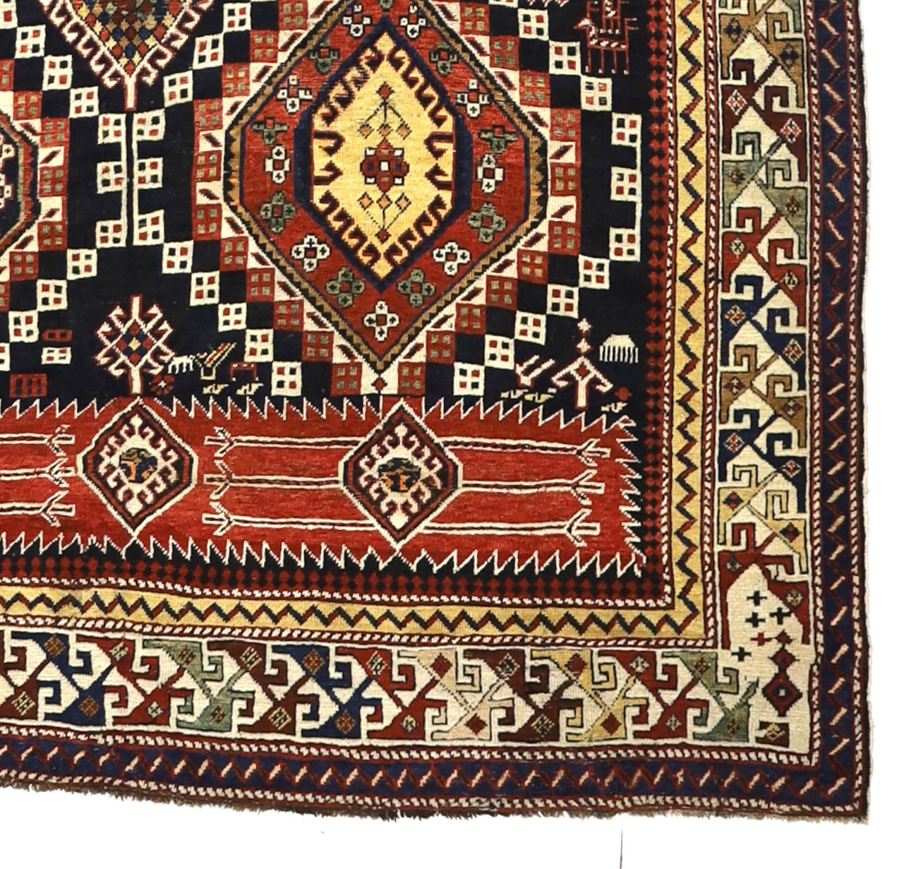 Antique Caucasian Shirvan Rug 5'10" x 10' 8''