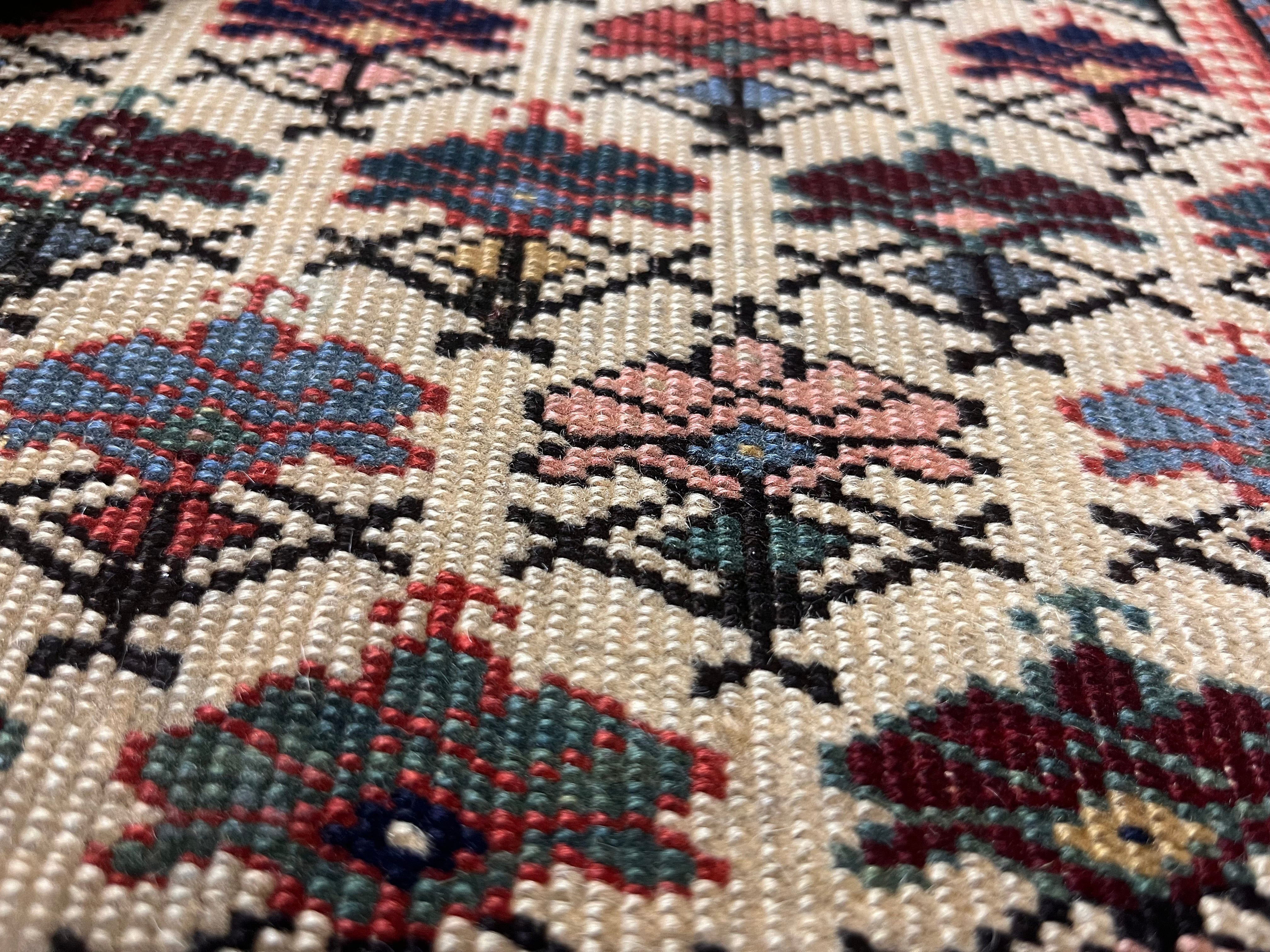 Antique Caucasian Kuba Rug 3'6" x 5' 4''