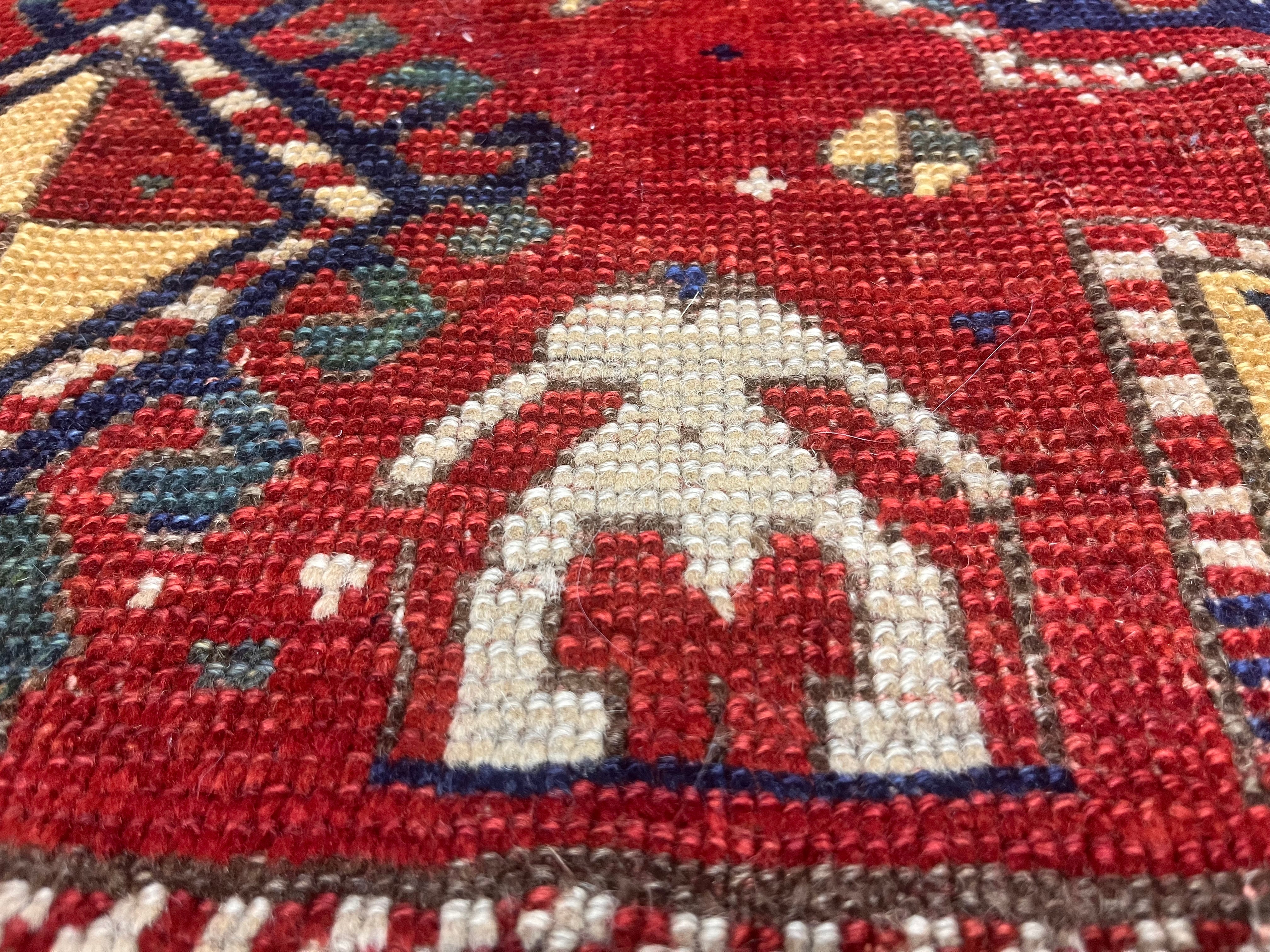 Antique Caucasian Kazak Rug 5'1" x 7' 4''
