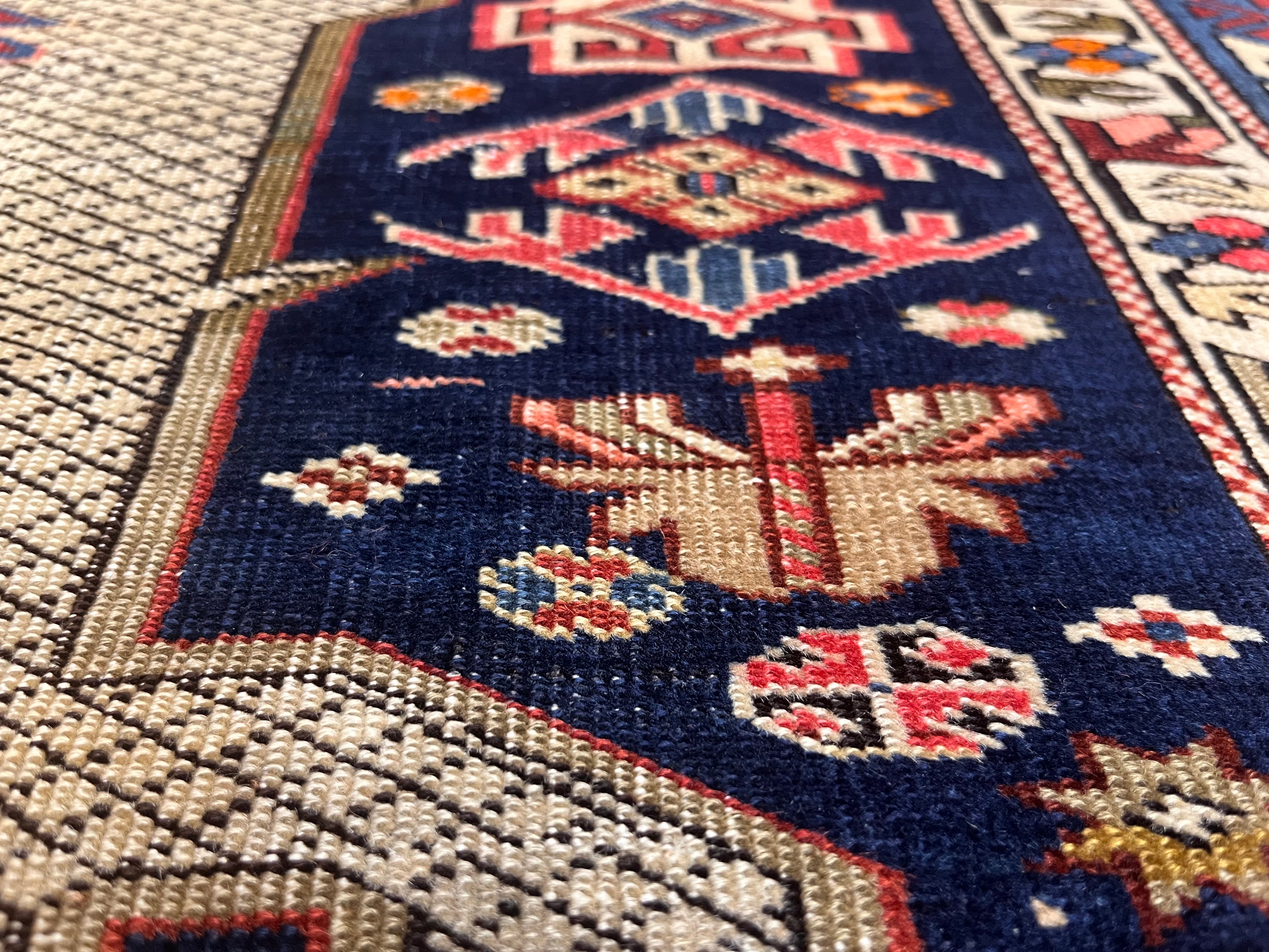 Antique Caucasian Kuba Shirvan Rug 4'0" x 6' 2"