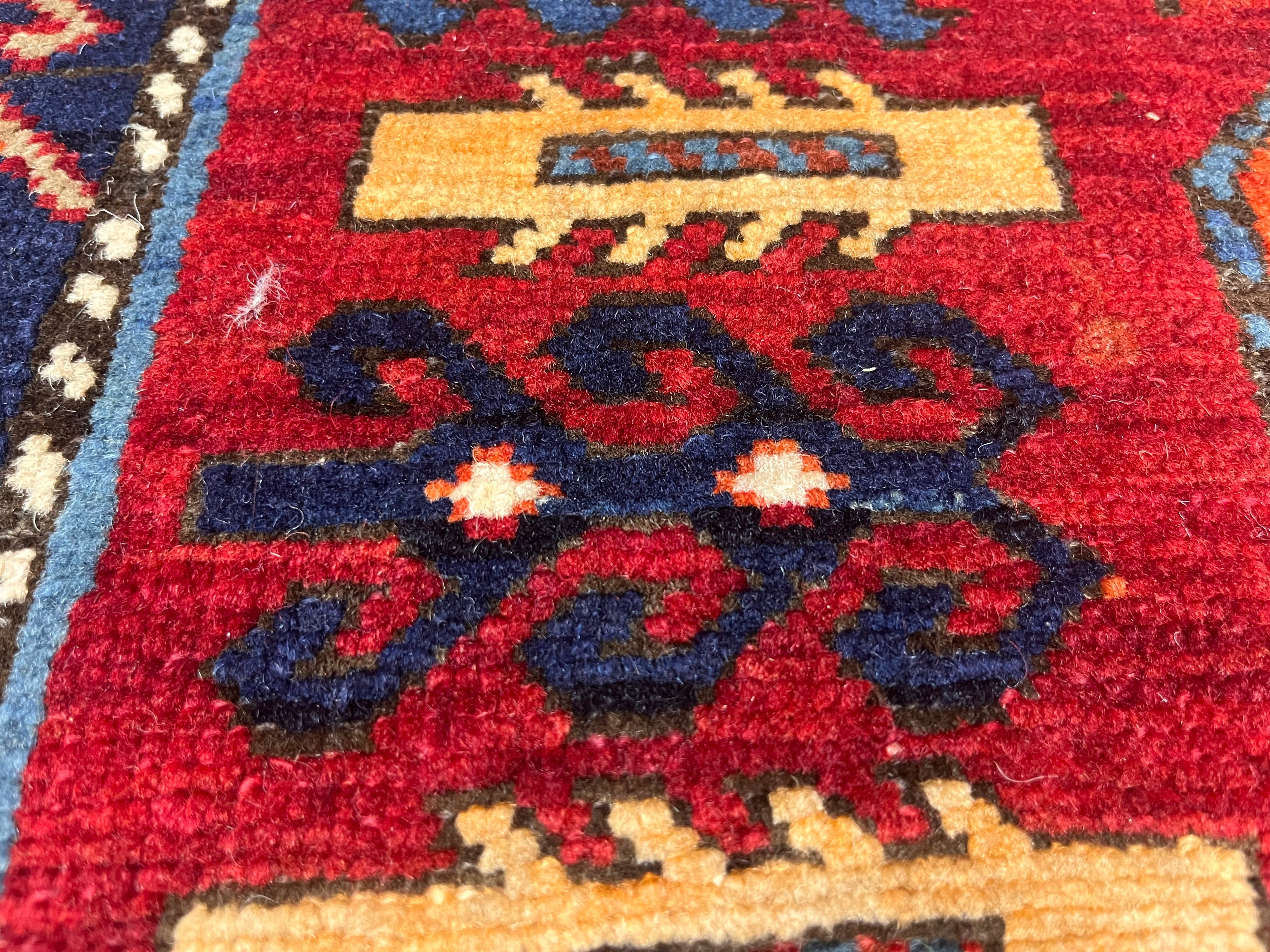 Antique Caucasian Akstafa Long Rug 4'2" x 9' 3''