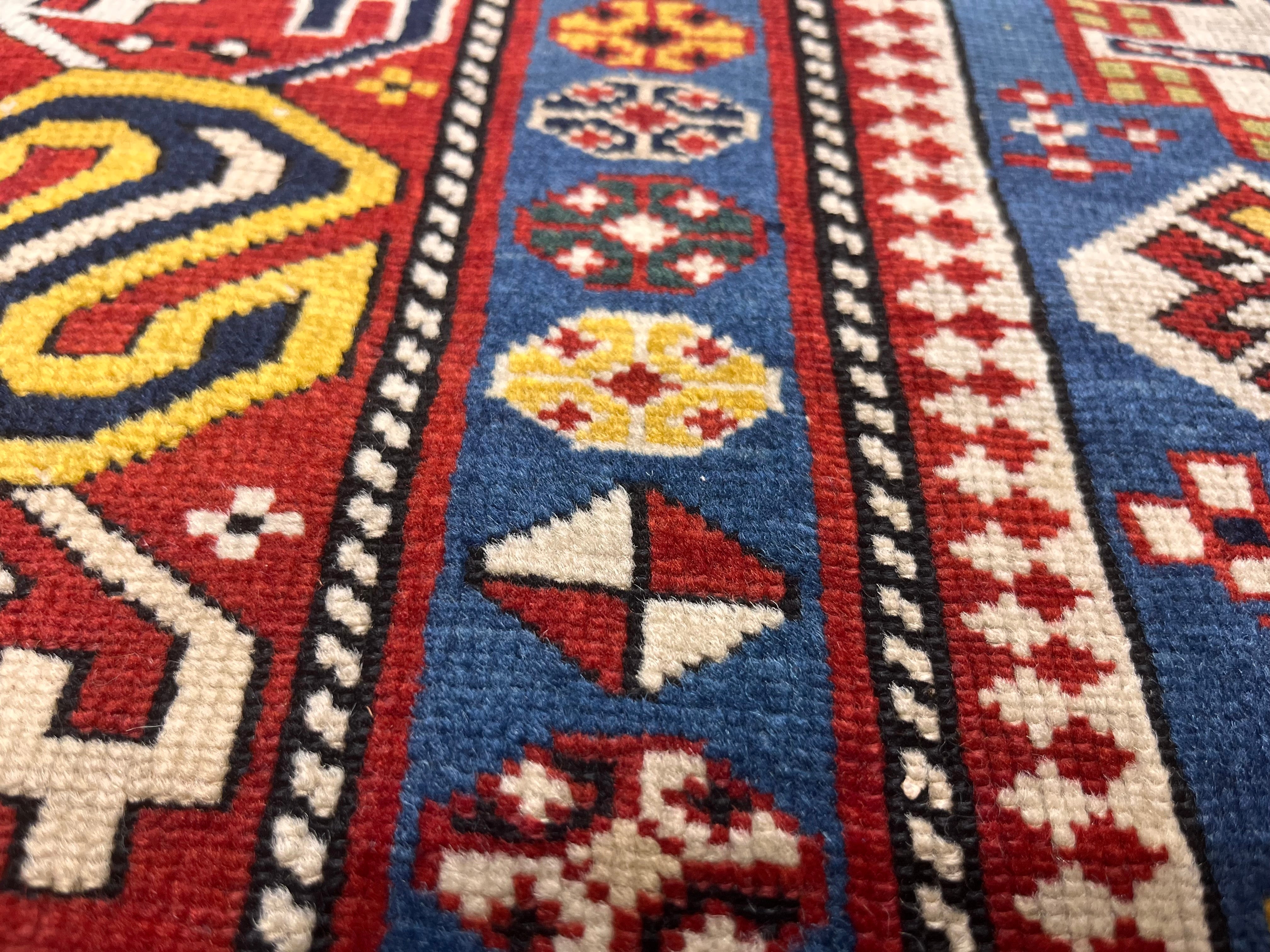 Antique Caucasian Shirvan Rug 3'9" x 8' 11''