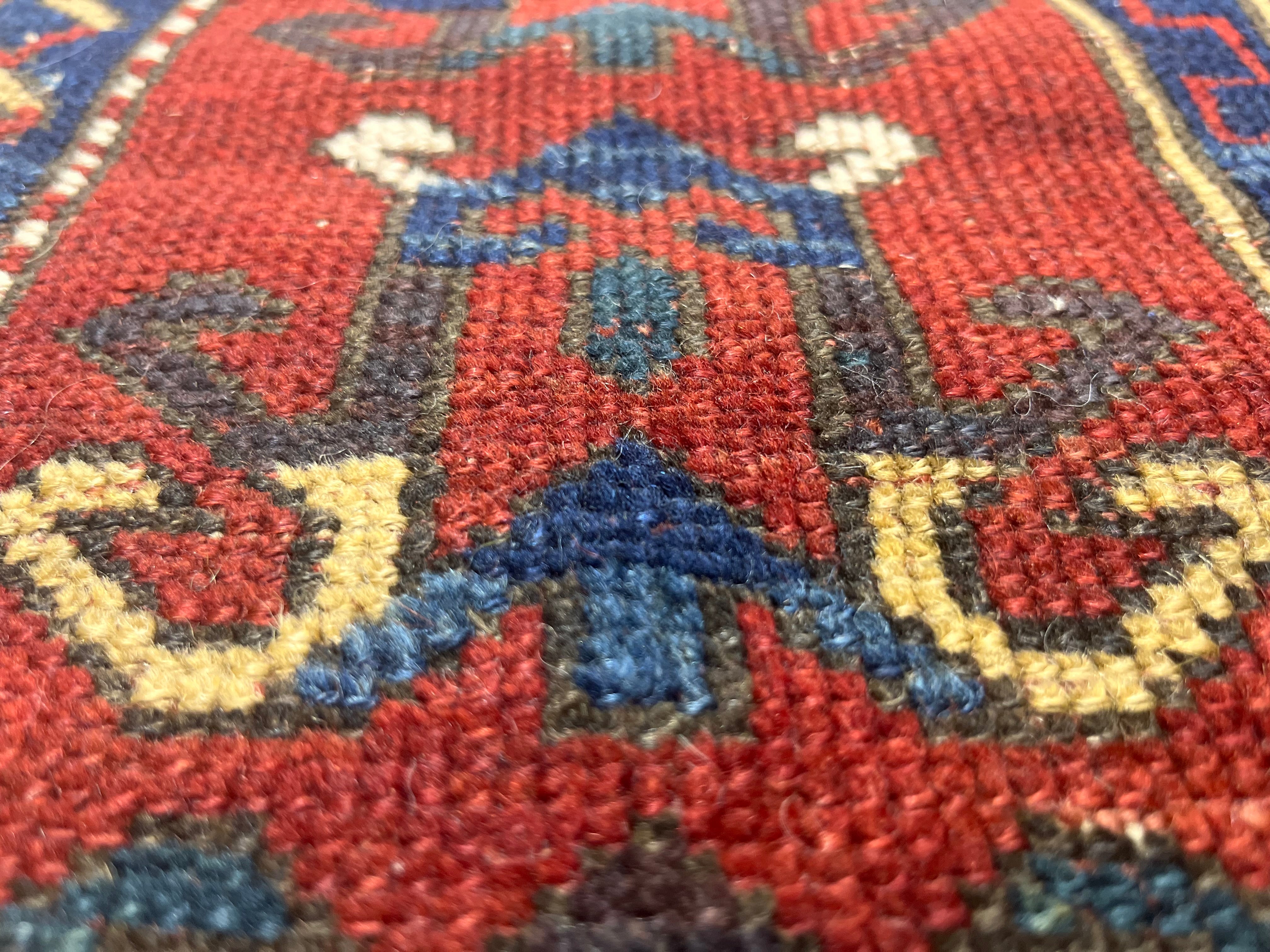 Antique Caucasian Fakhralou Kazak Rug 5' 2'' x 6' 0"