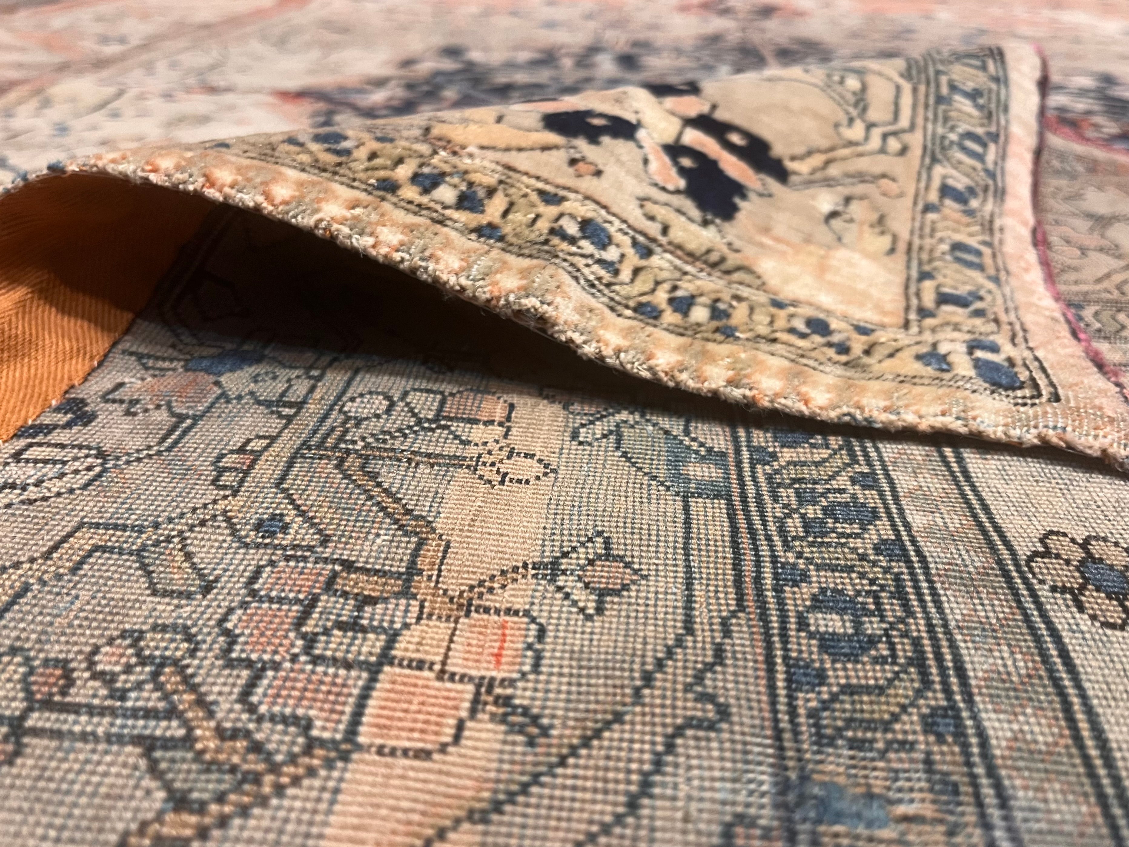 Antique Mohtasham Kashan Rug 4' 4" x 6' 6"