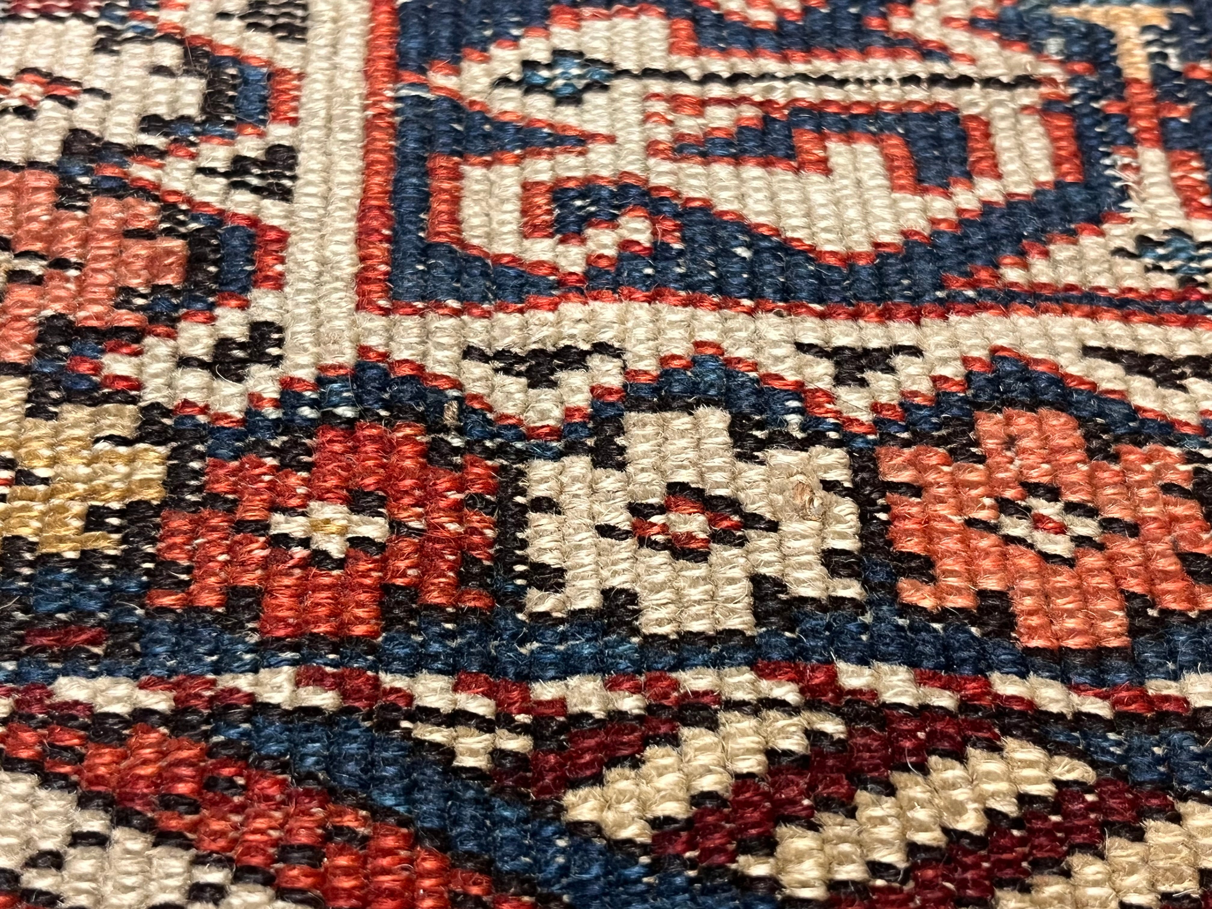 Fine Antique Caucasian Shirvan Konagand Rug 3'9" x 4' 7"