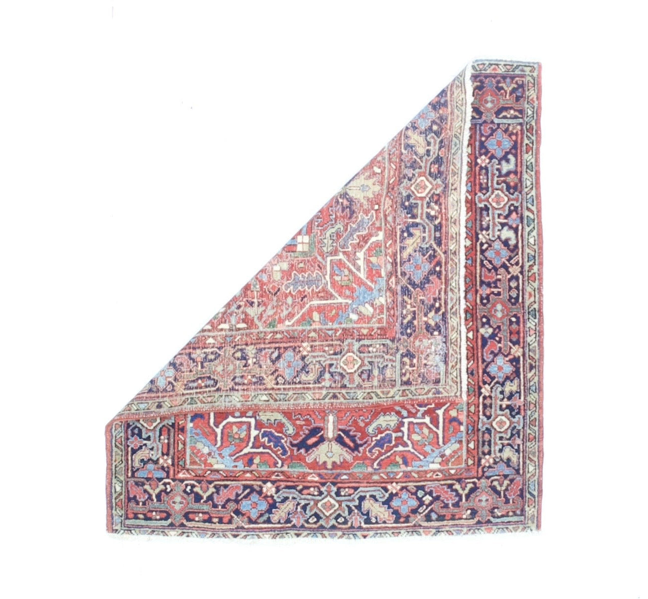 Antique Heriz Wool Rug 3'11" x 4' 4''