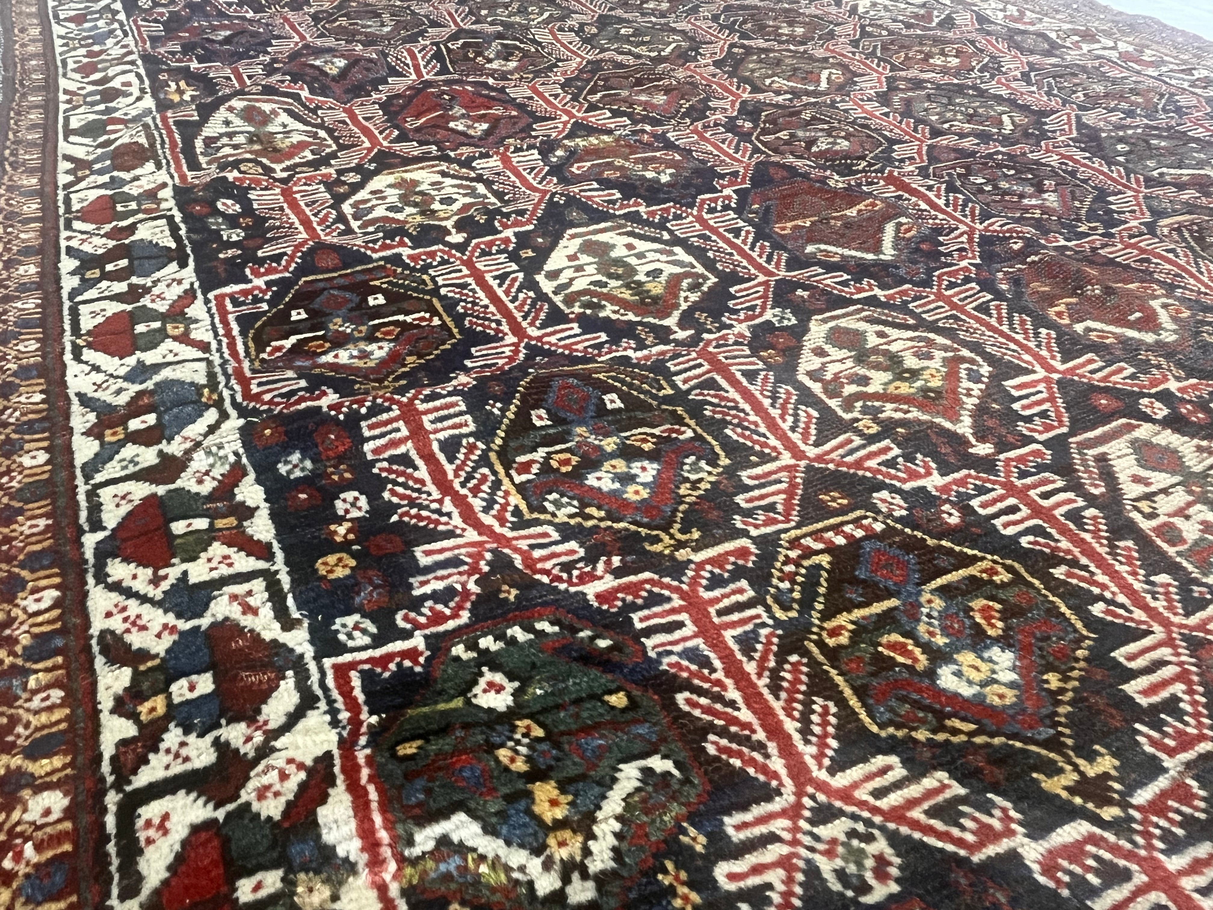 Antique Tribal Khamseh Rug 5'2" x 8' 2''
