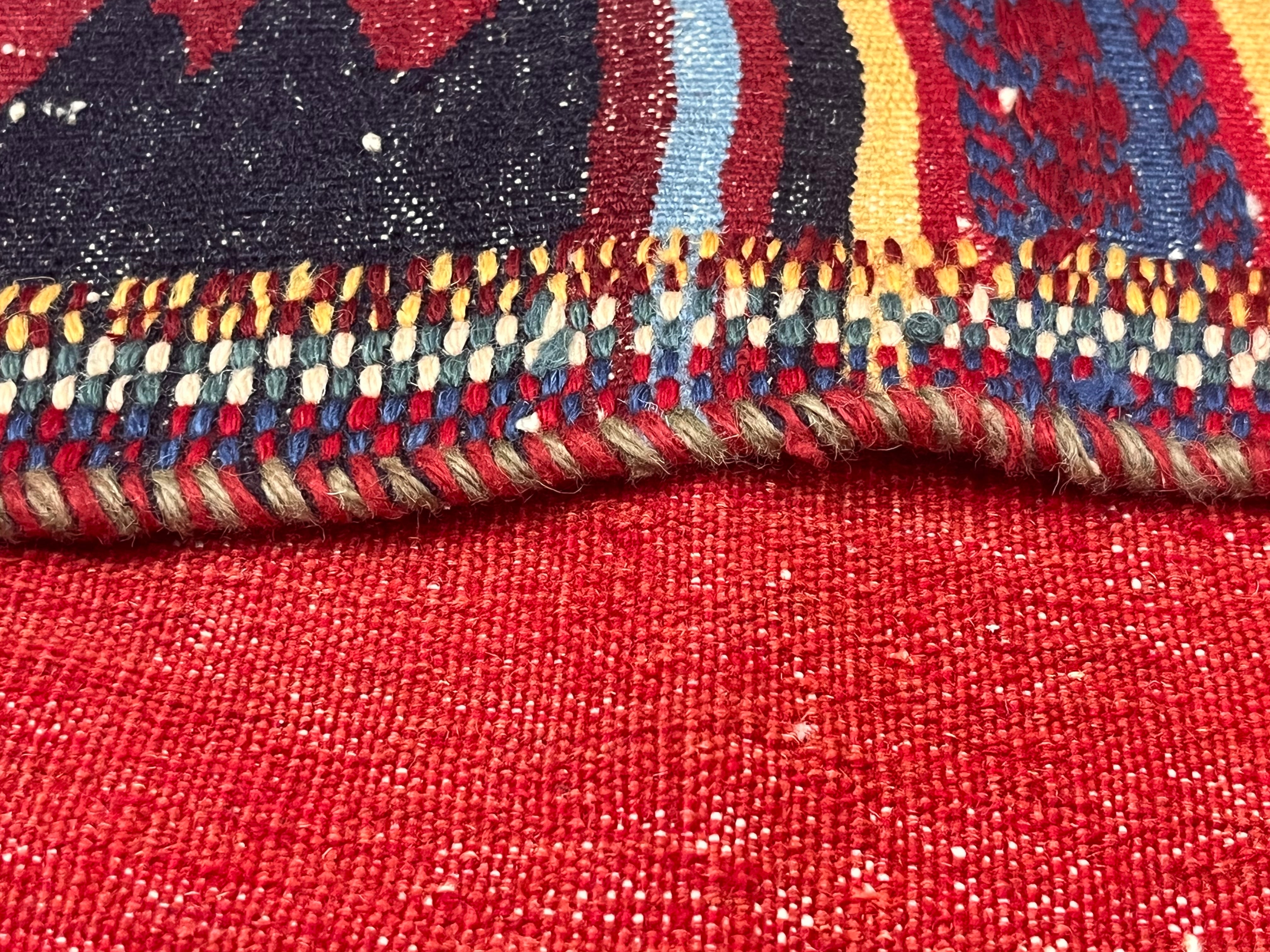 Antique Persian Tribal Kilim Rug 3'4" x 3' 9"