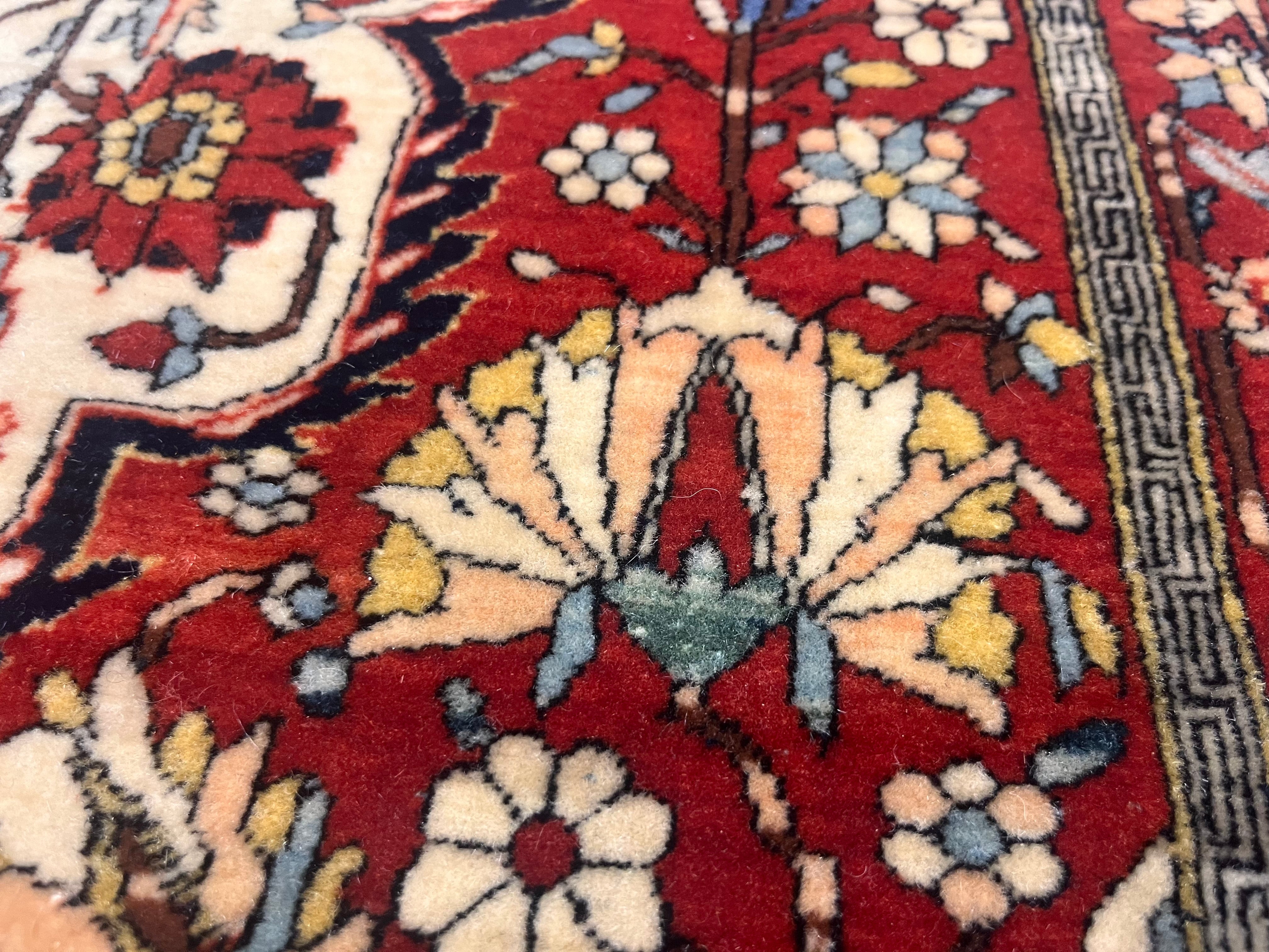 Antique Mohtasham Kashan Rug 4'5" x 6' 9"