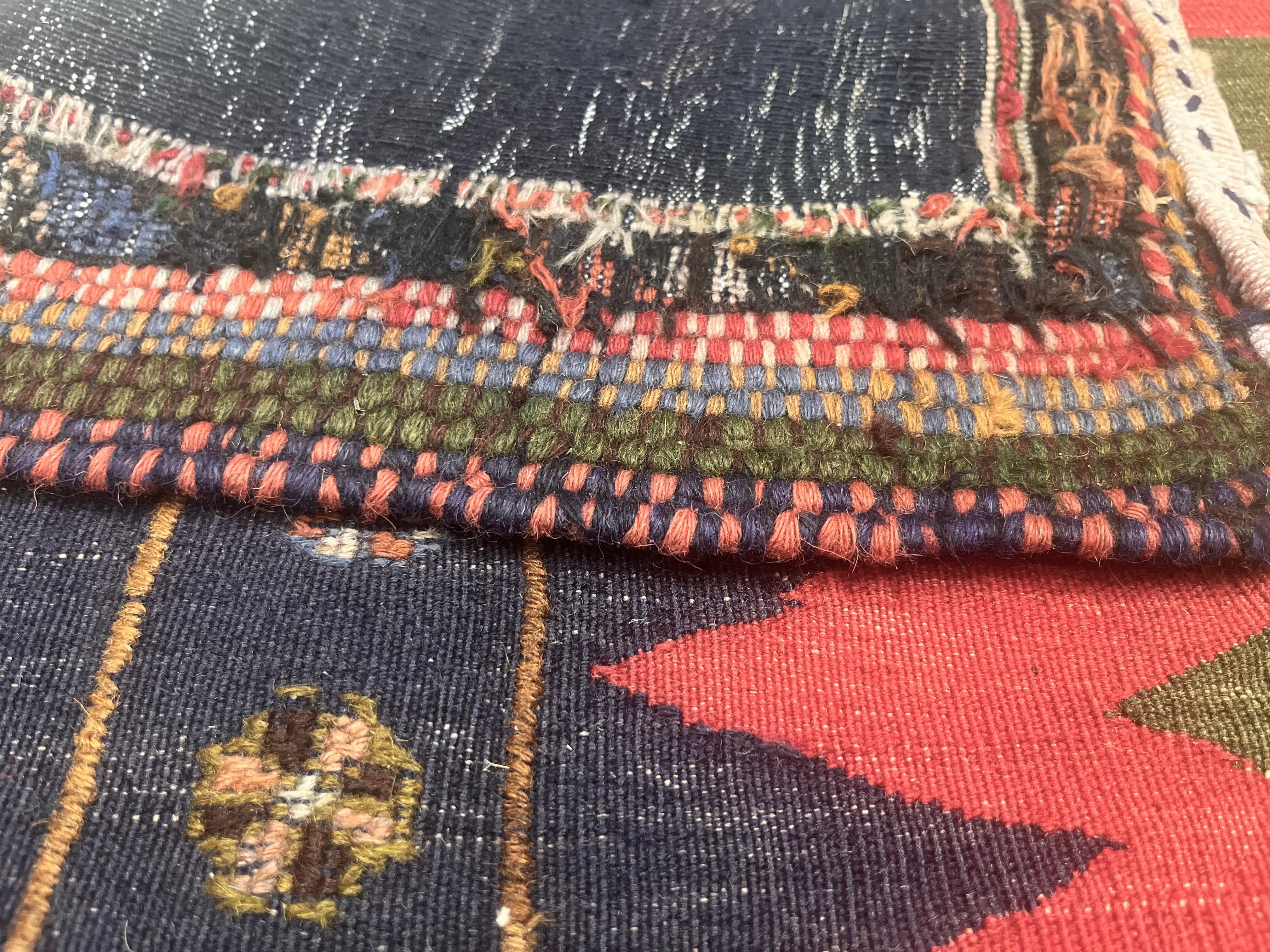 Antique Tribal Kilim Rug 4'5" x 4' 11''