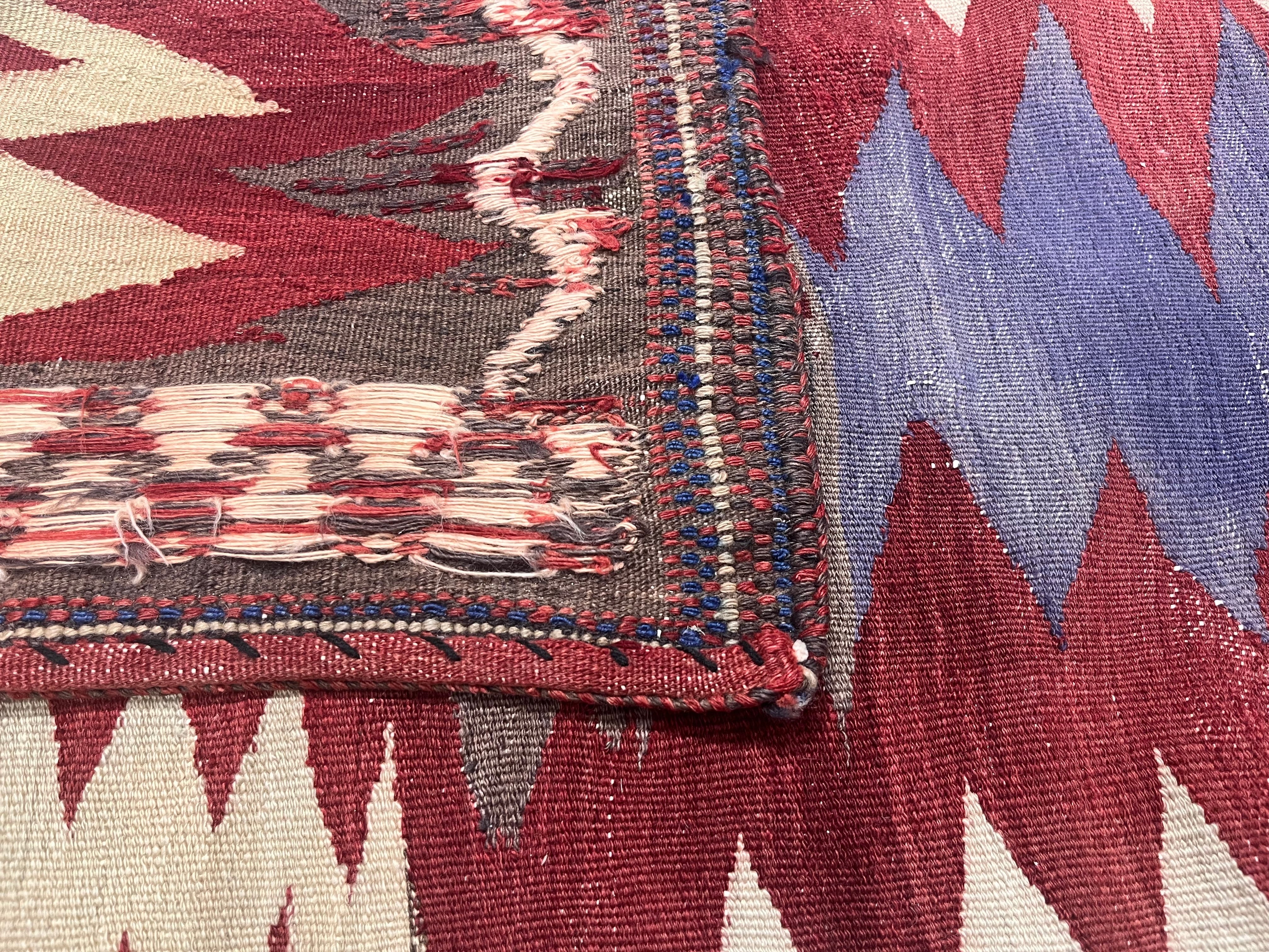 Antique Tribal Kilim Rug 3'9" x 3' 10''