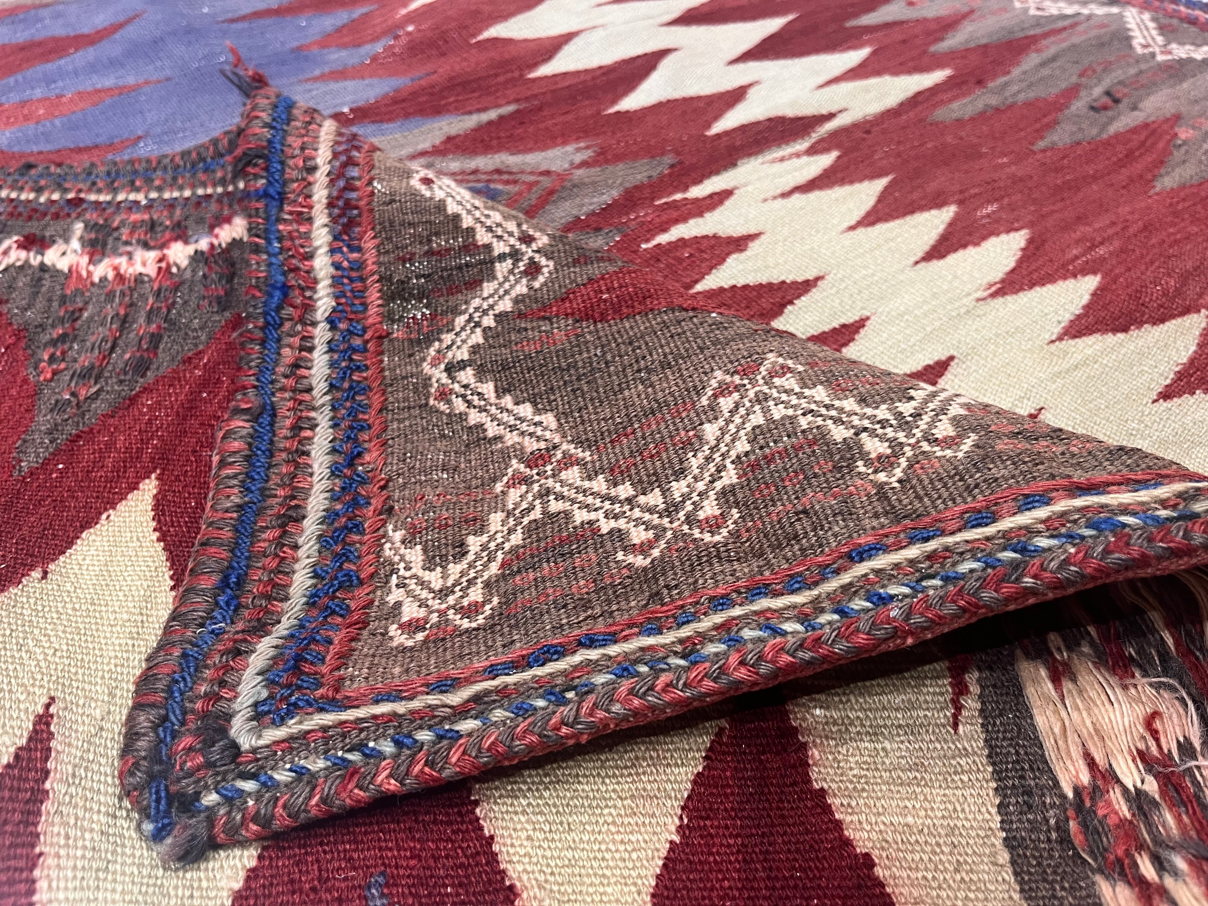 Antique Tribal Kilim Rug 3'9" x 3' 10''