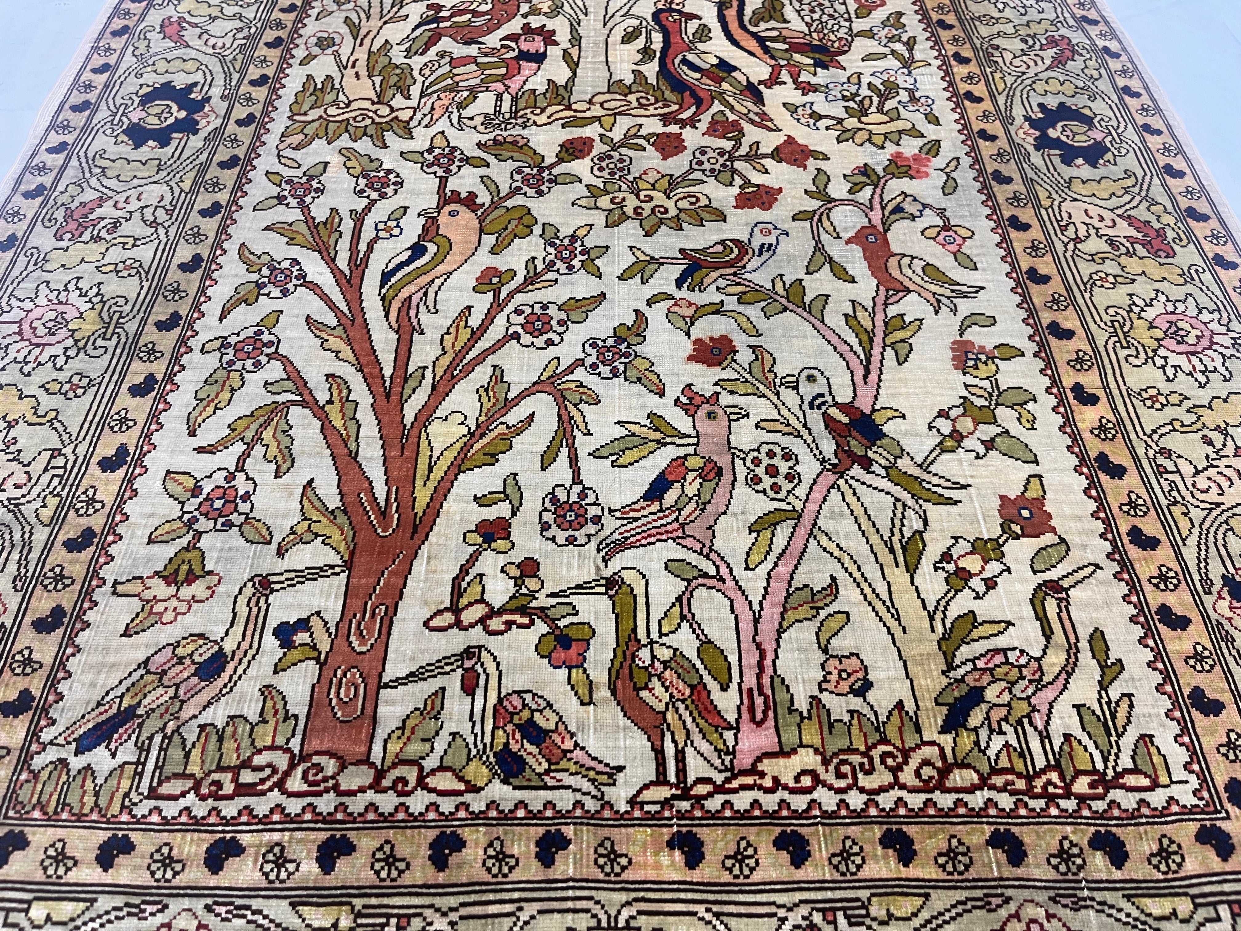 Extremely Fine Antique Silk Rug 2'0" x 3' 5''
