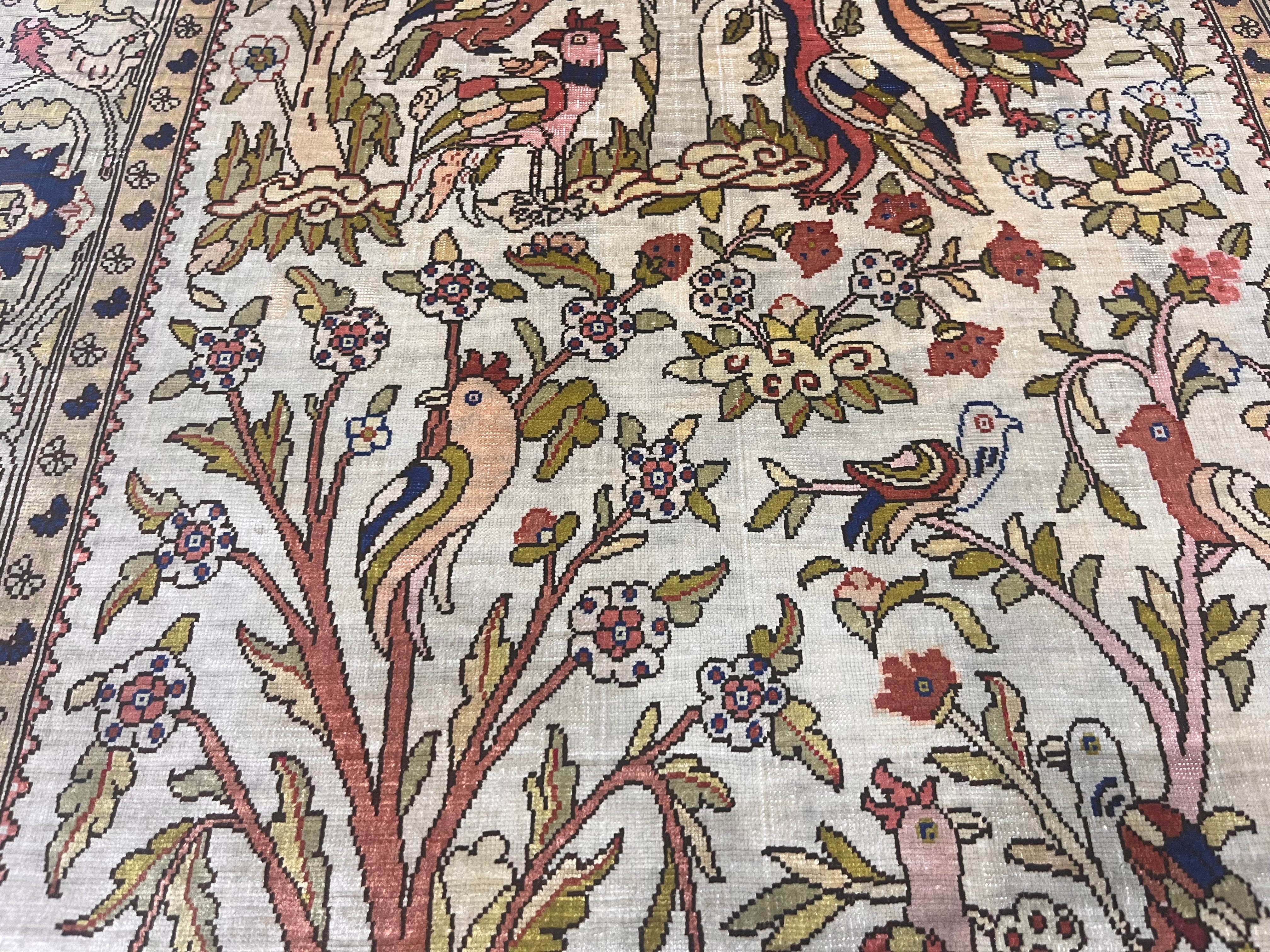 Extremely Fine Antique Silk Rug 2'0" x 3' 5''