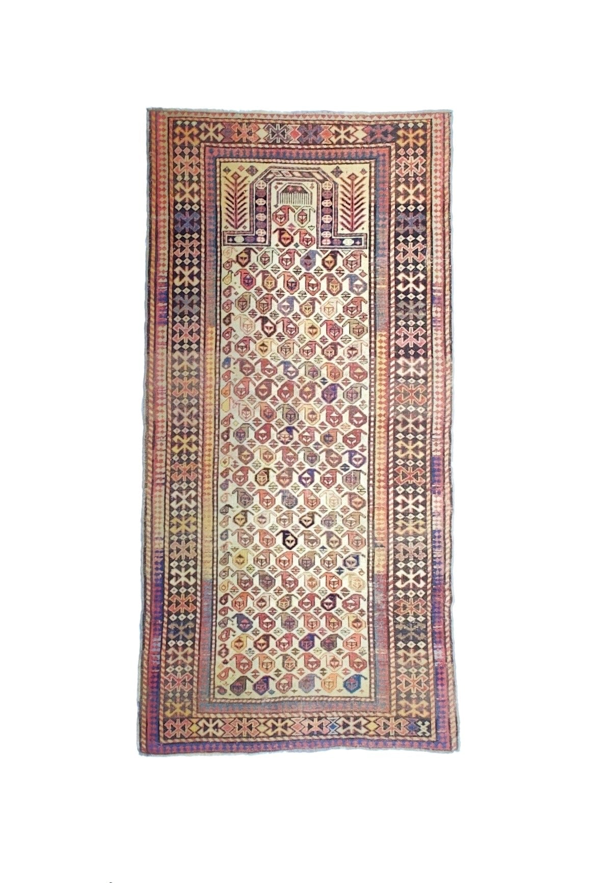 Antique Caucasian Shirvan Rug 2'9" x 5' 7"