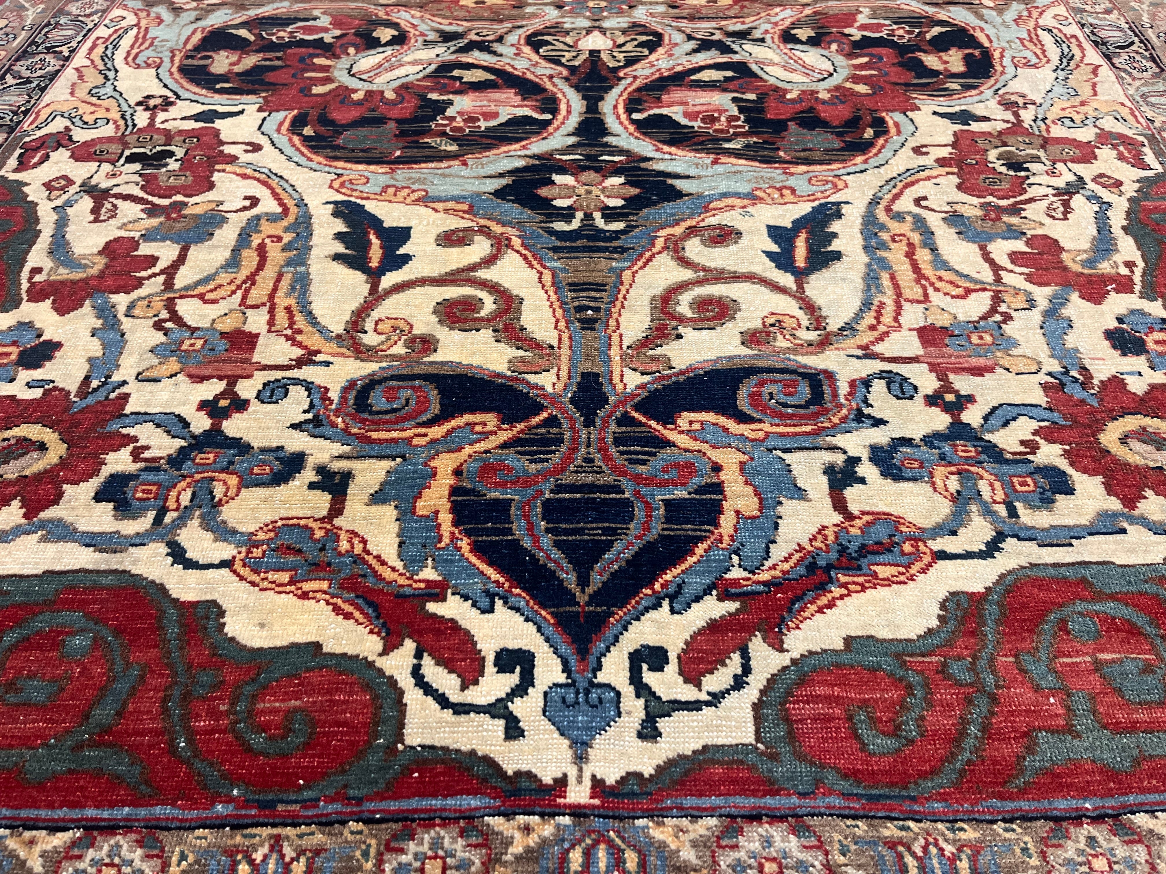 Antique Persian Lavar Kerman Rug 5'5" x 7' 6''