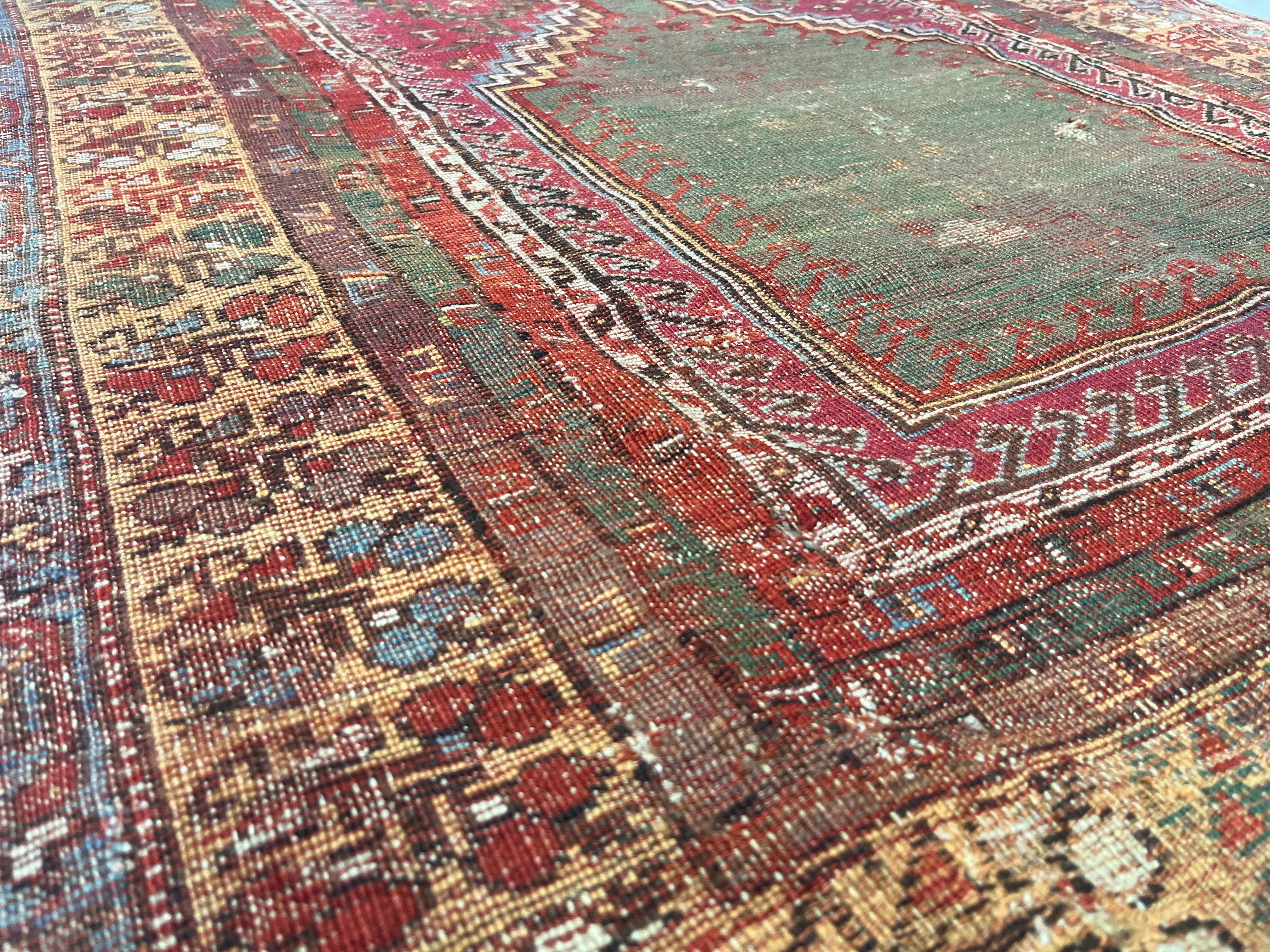 Antique Turkish Anatolian Rug 3'9" x 5' 2"