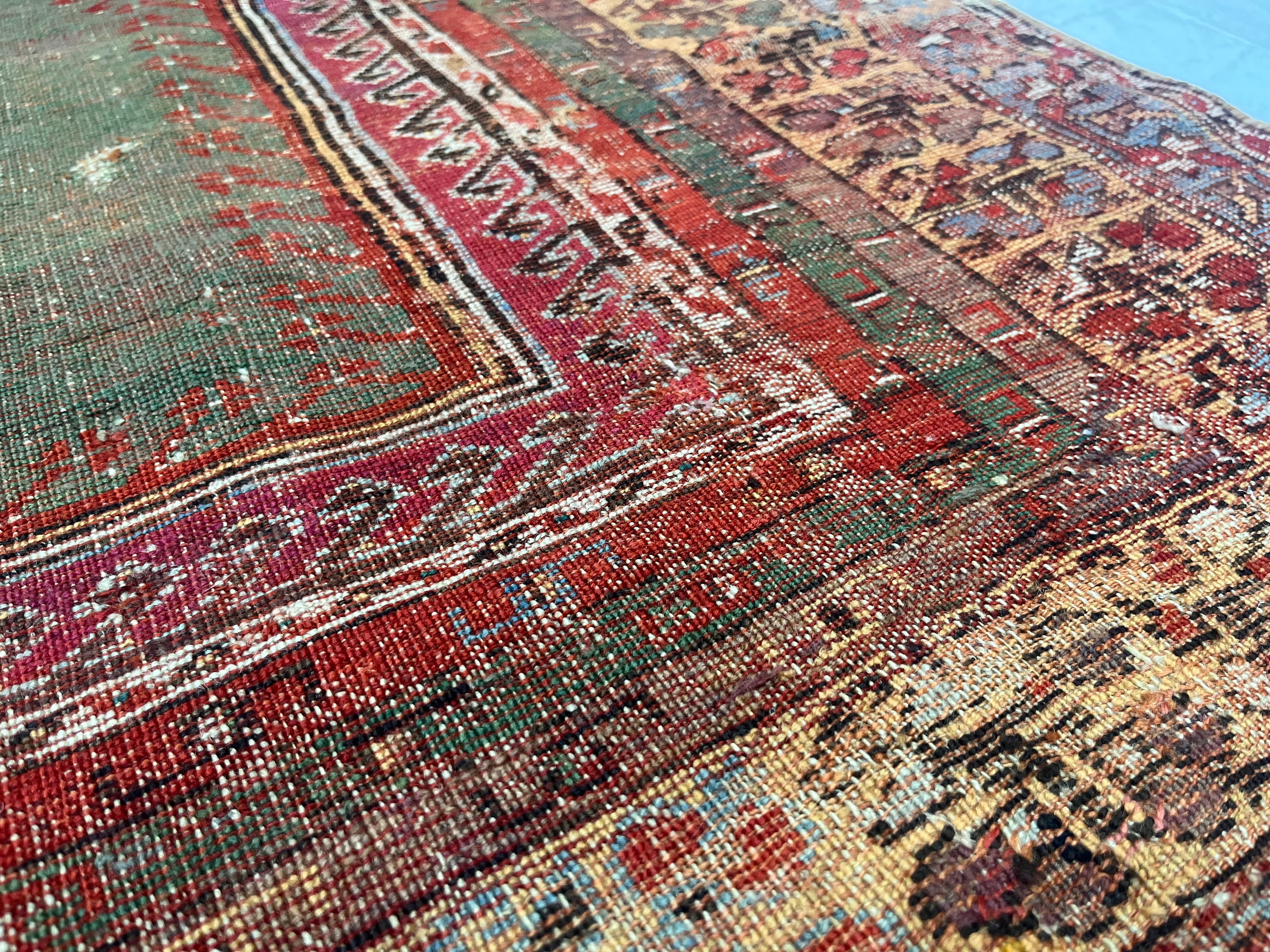Antique Turkish Anatolian Rug 3'9" x 5' 2"
