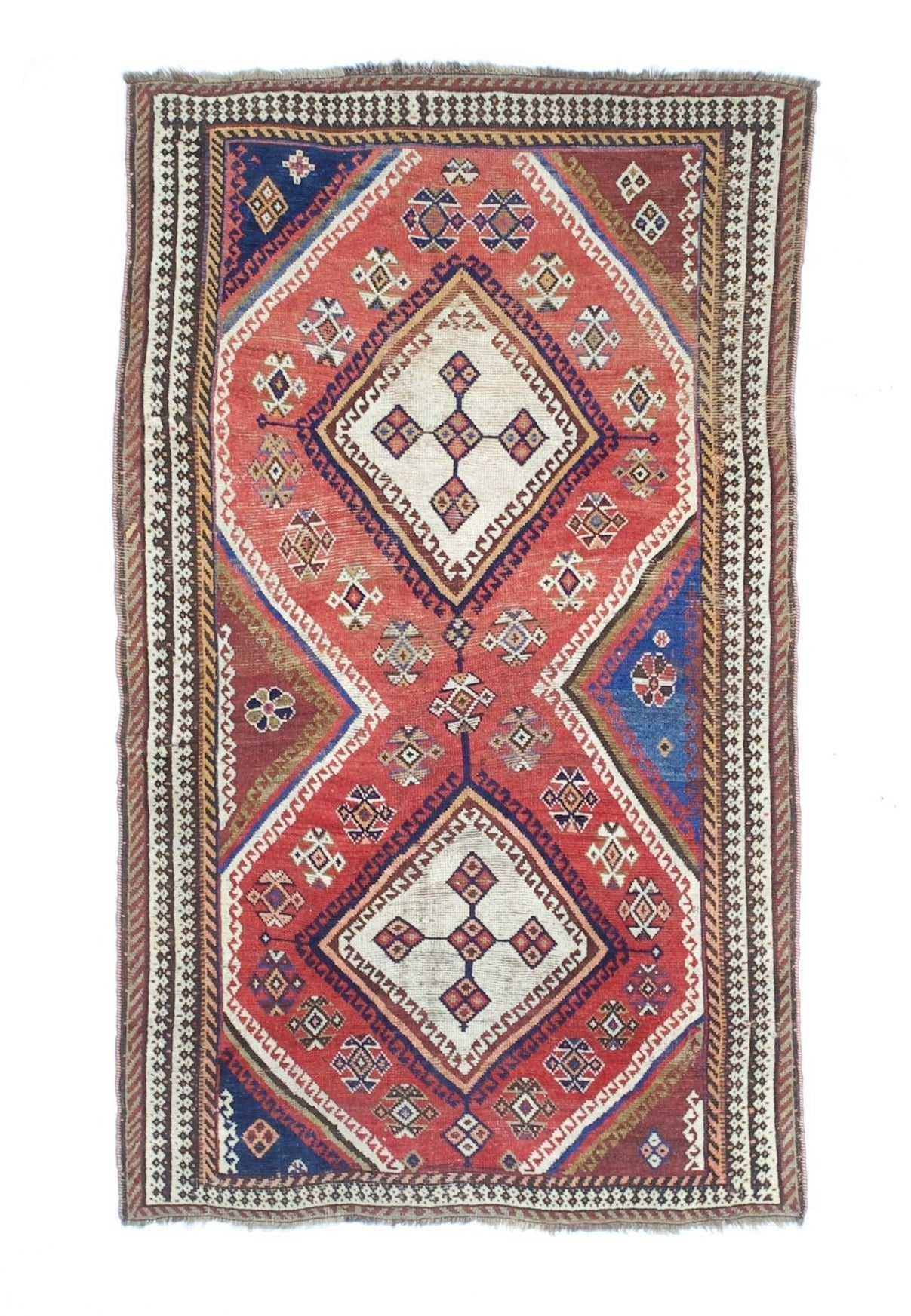 Fine Antique Persian Qashqai Rug 4' 3" x 7' 3"