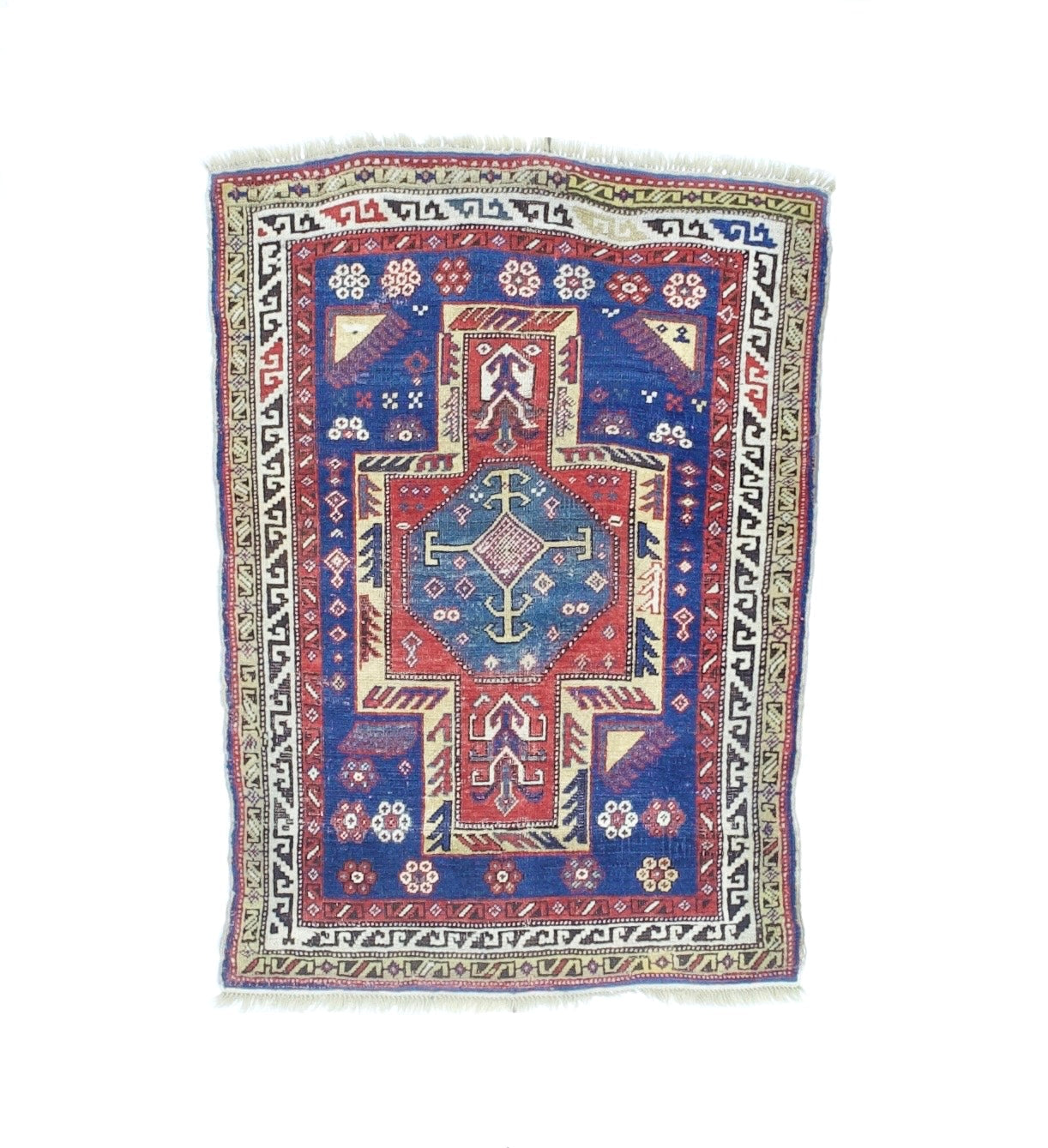 Fine Antique Caucasian Rug 3'0" x 4' 2''