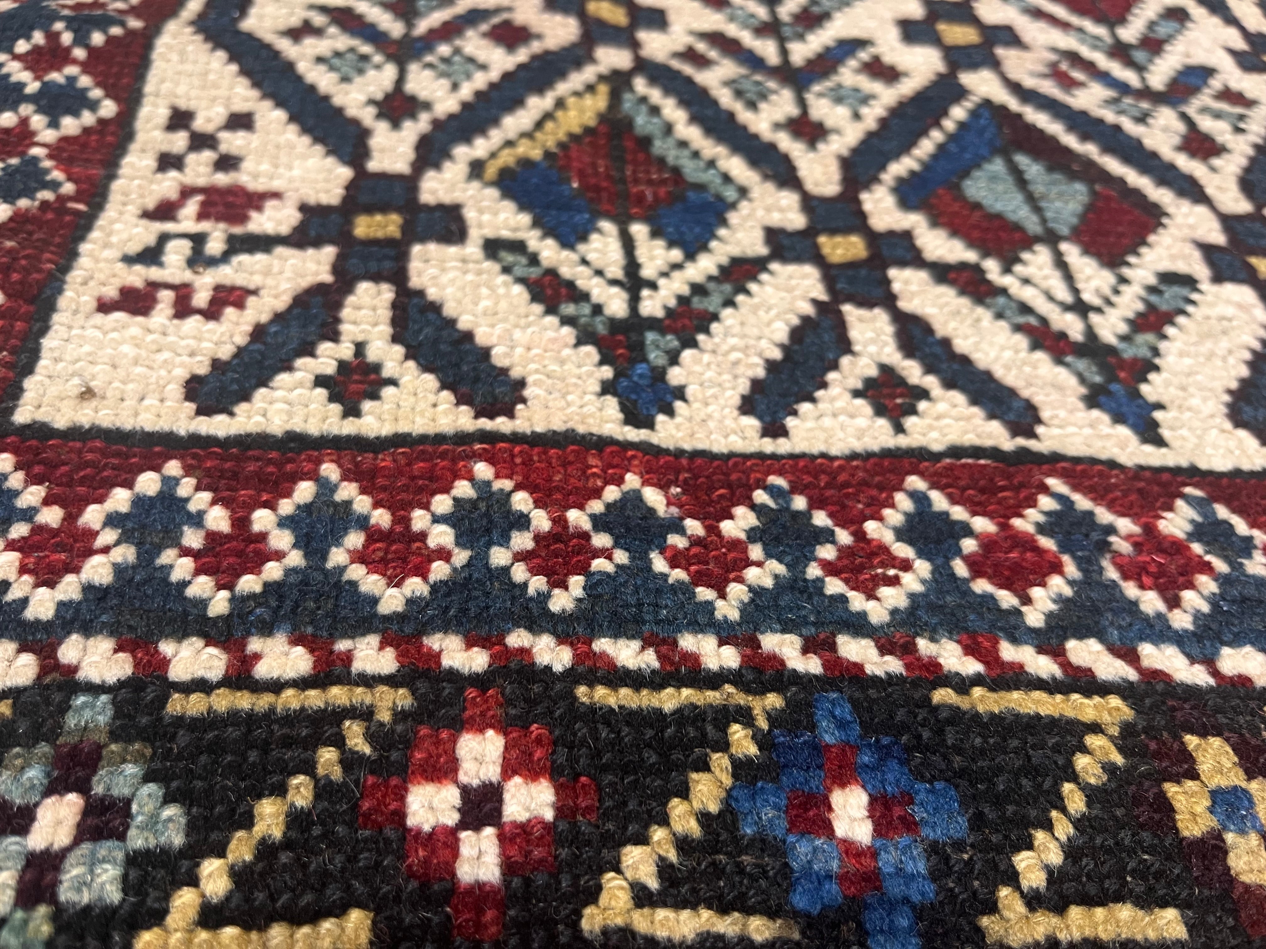 Antique Caucasian Shirvan Rug 3' 9" x 5' 2"