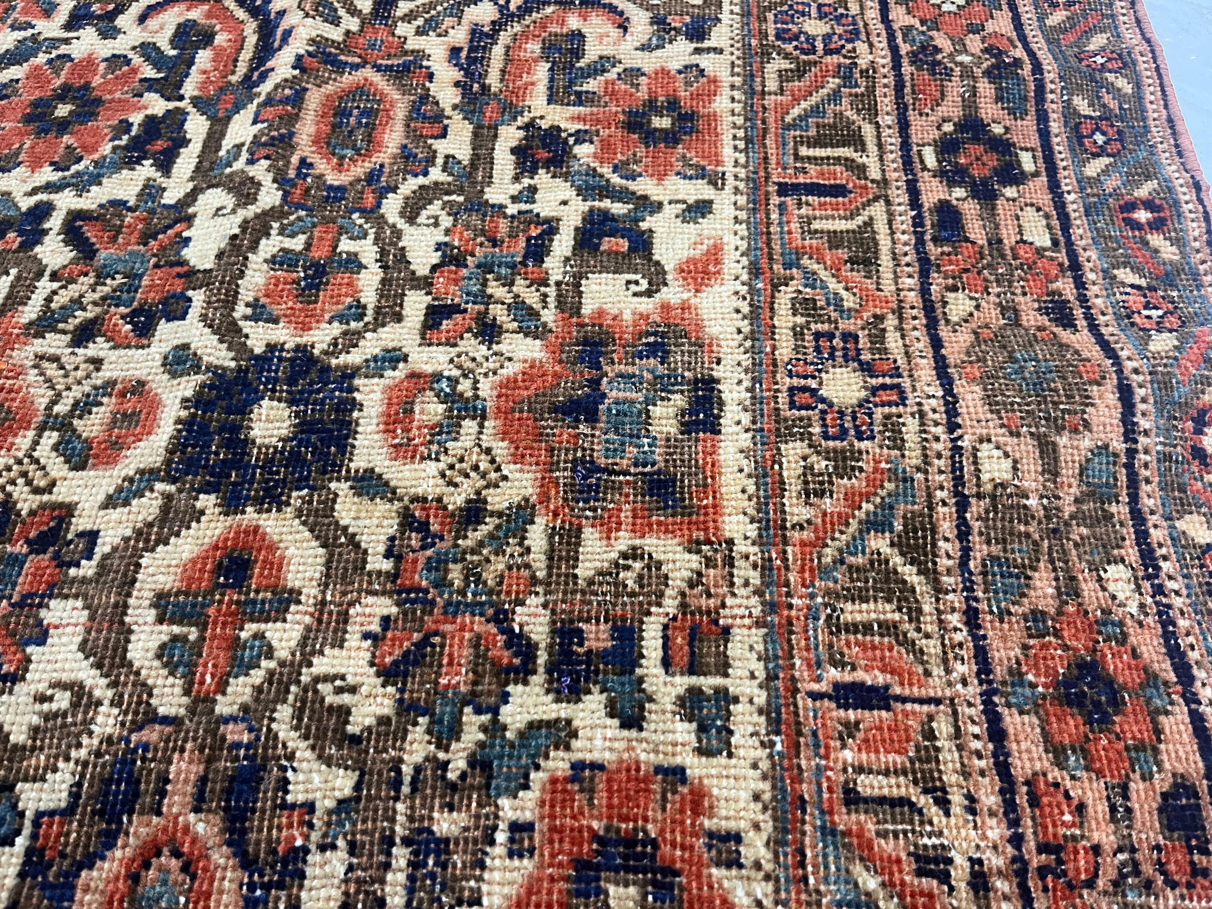 Antique Afshar Rug 4'7" x 5' 9''