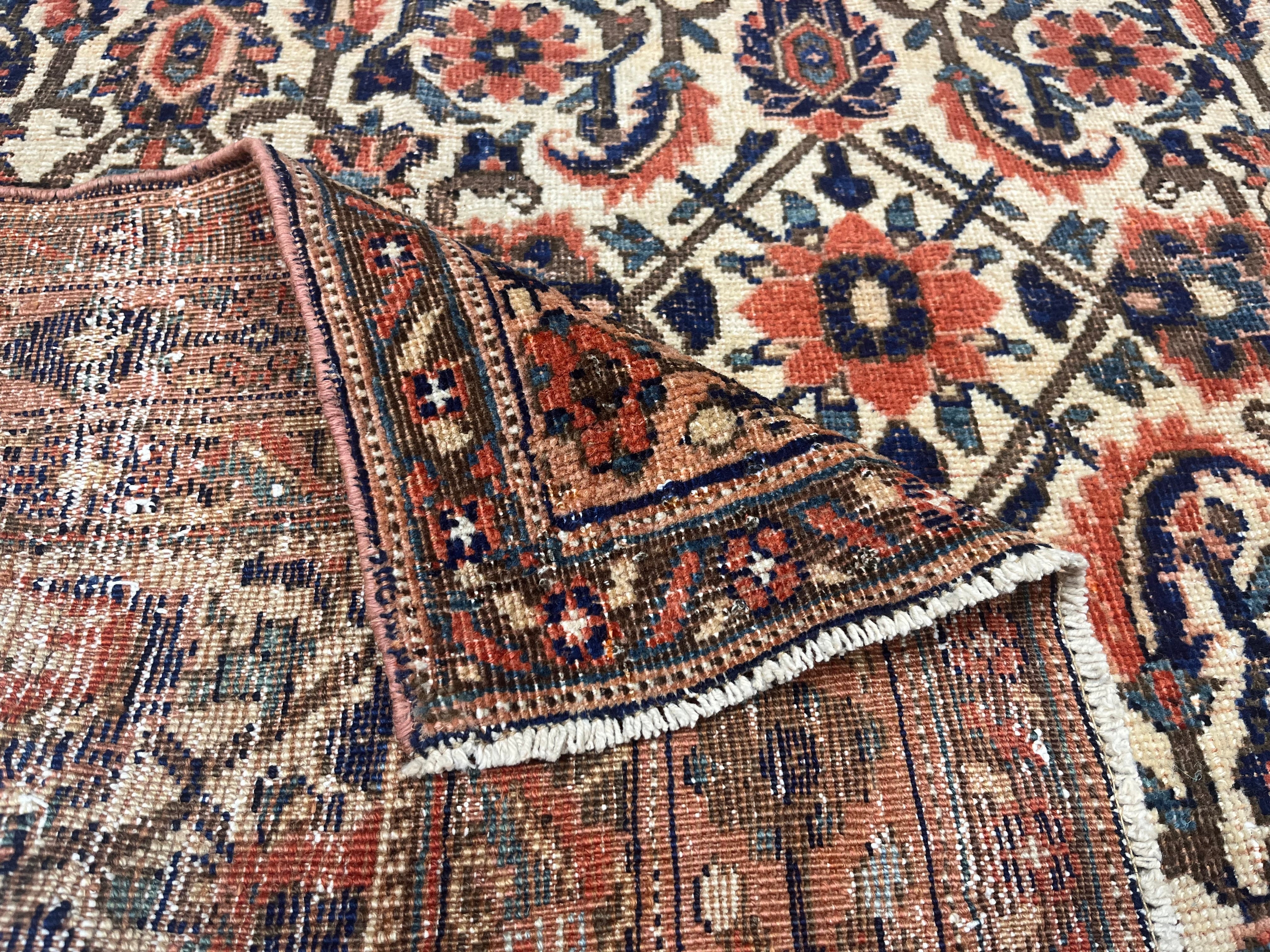 Antique Afshar Rug 4'7" x 5' 9''