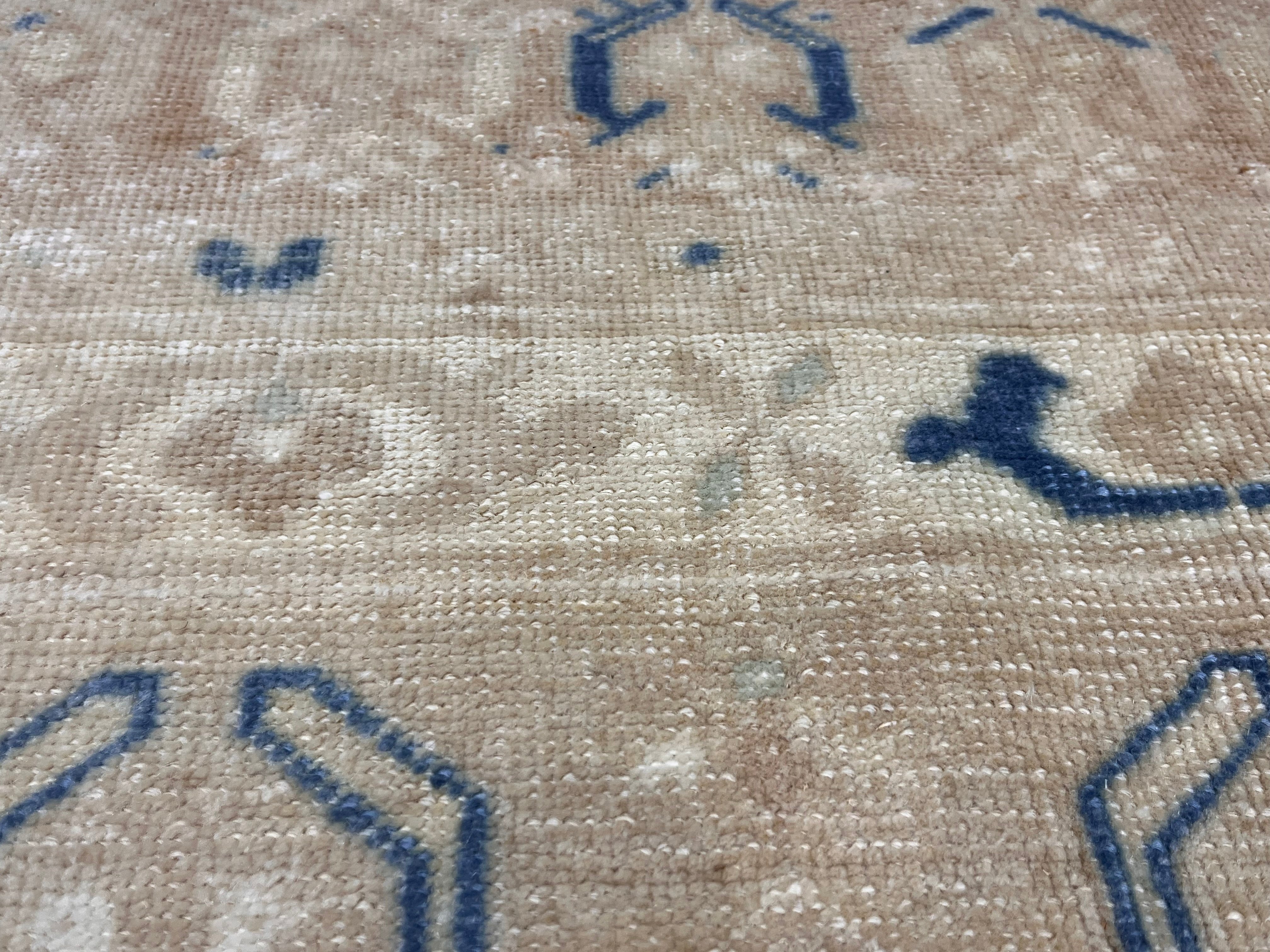 Vintage Oushak Rug 3'7" x 7' 6''