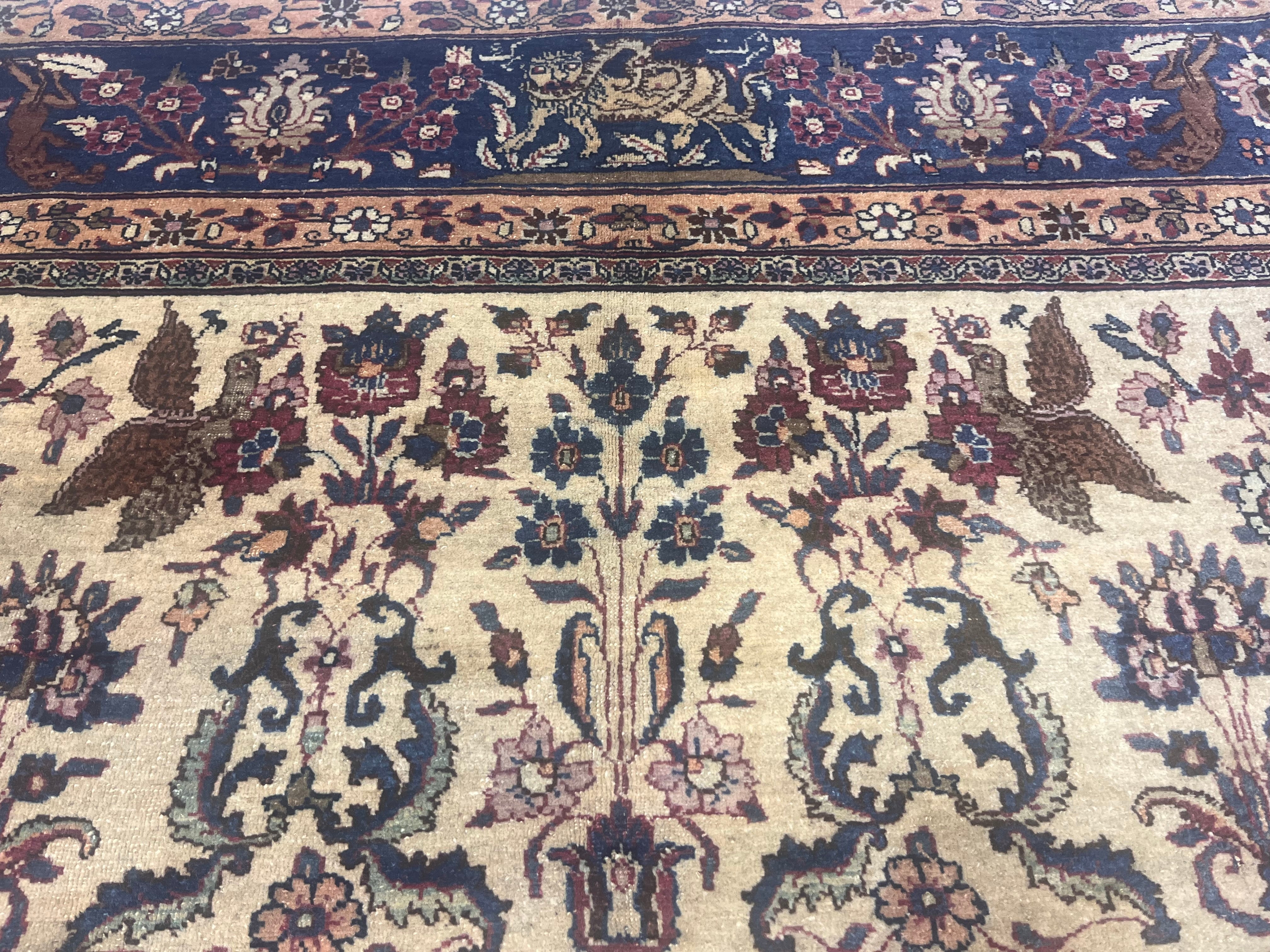 Antique Tehran Rug 6' 8" x 10' 0"