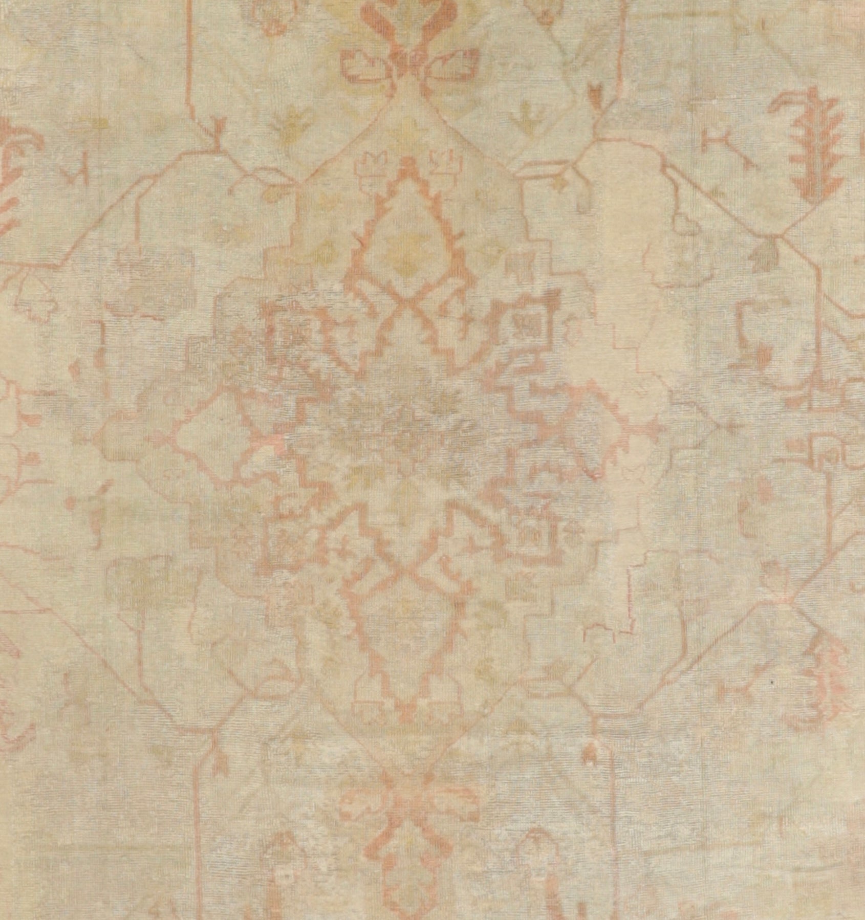 Fine Antique Oushak Rug 13'0" x 16' 10''