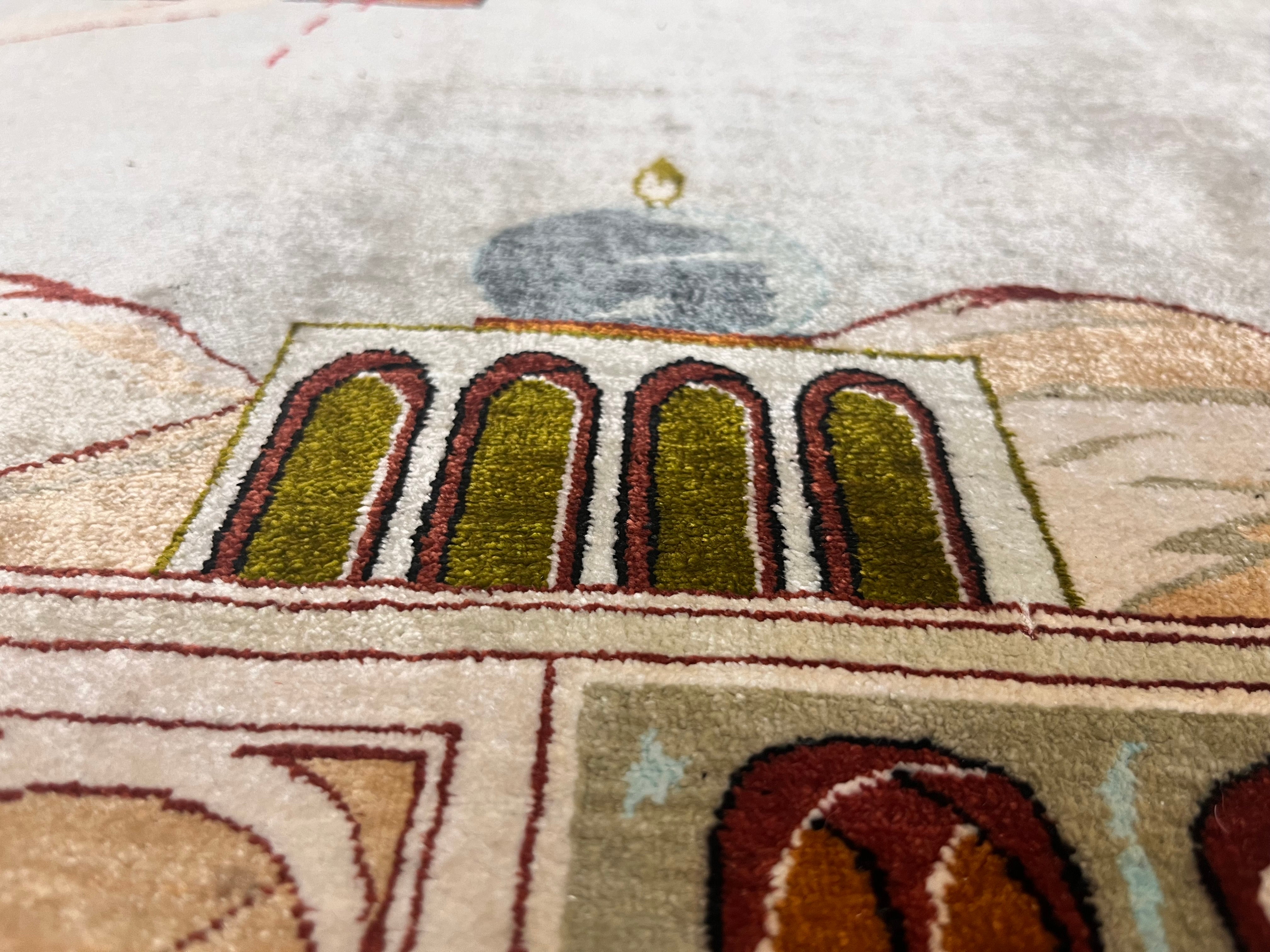 Extremely Fine Silk Qum Pictorial with Jesus Christ 3' 3" x 4' 11"