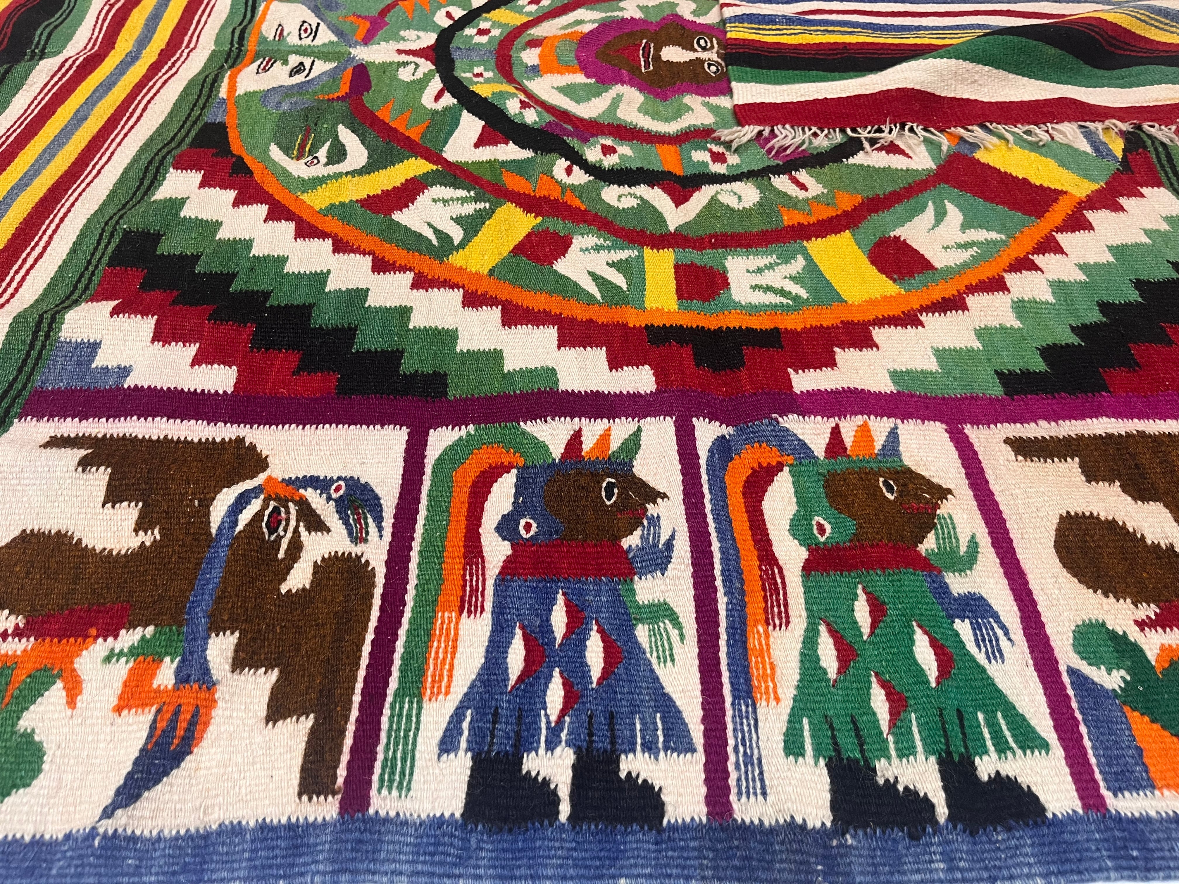 Antique Mexican Blanket 4'9" x 6' 3''