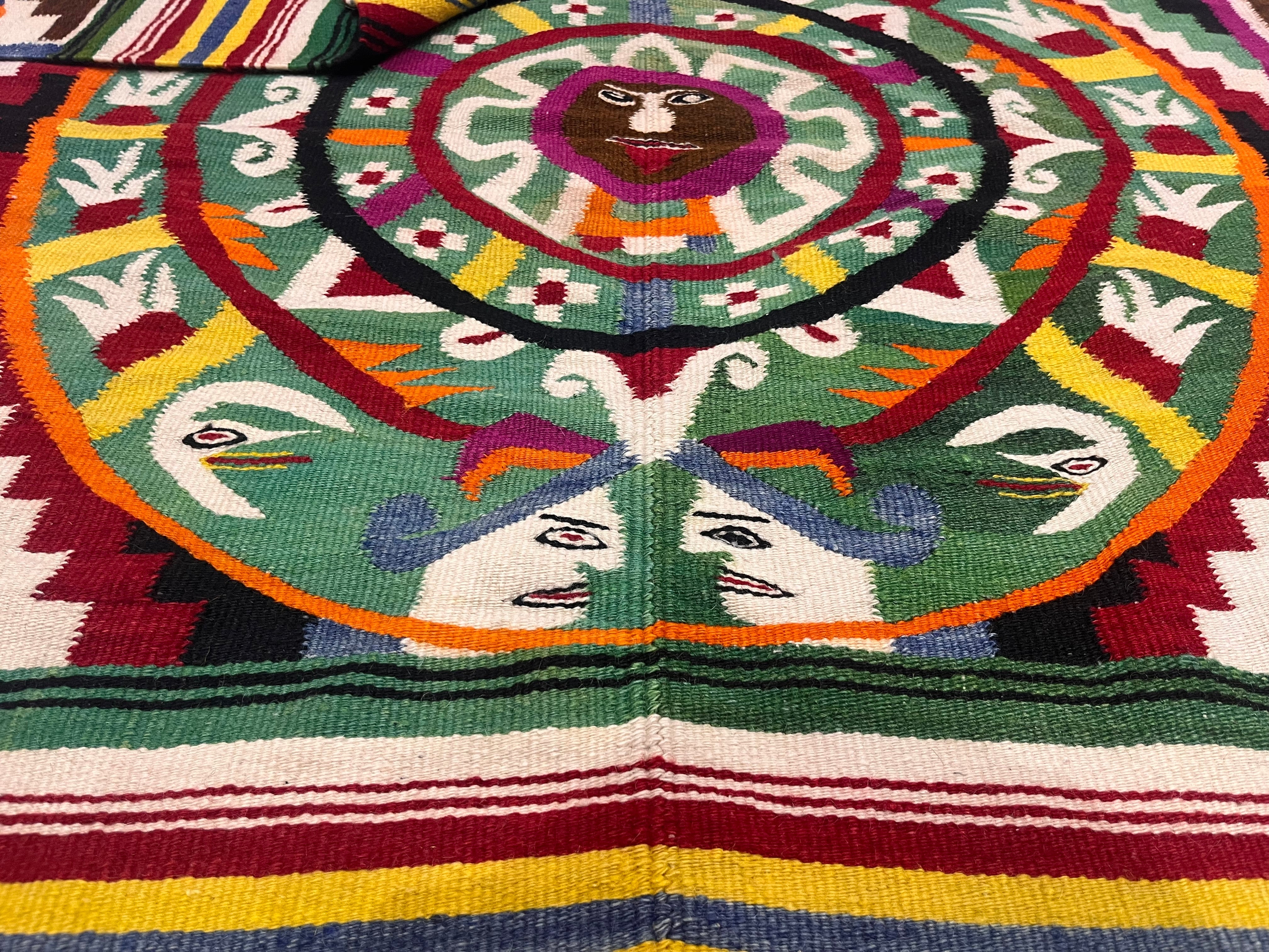 Antique Mexican Blanket 4'9" x 6' 3''