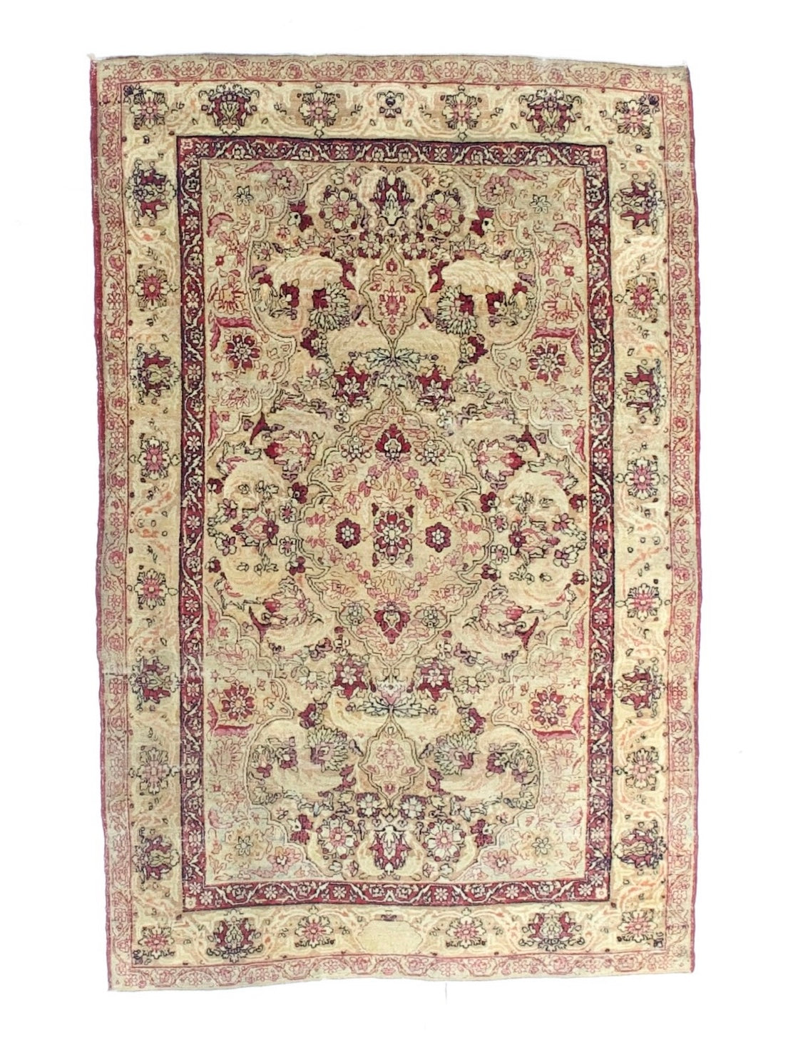 Antique Persian Lavar Kerman Rug 4' 2'' x 6' 6"