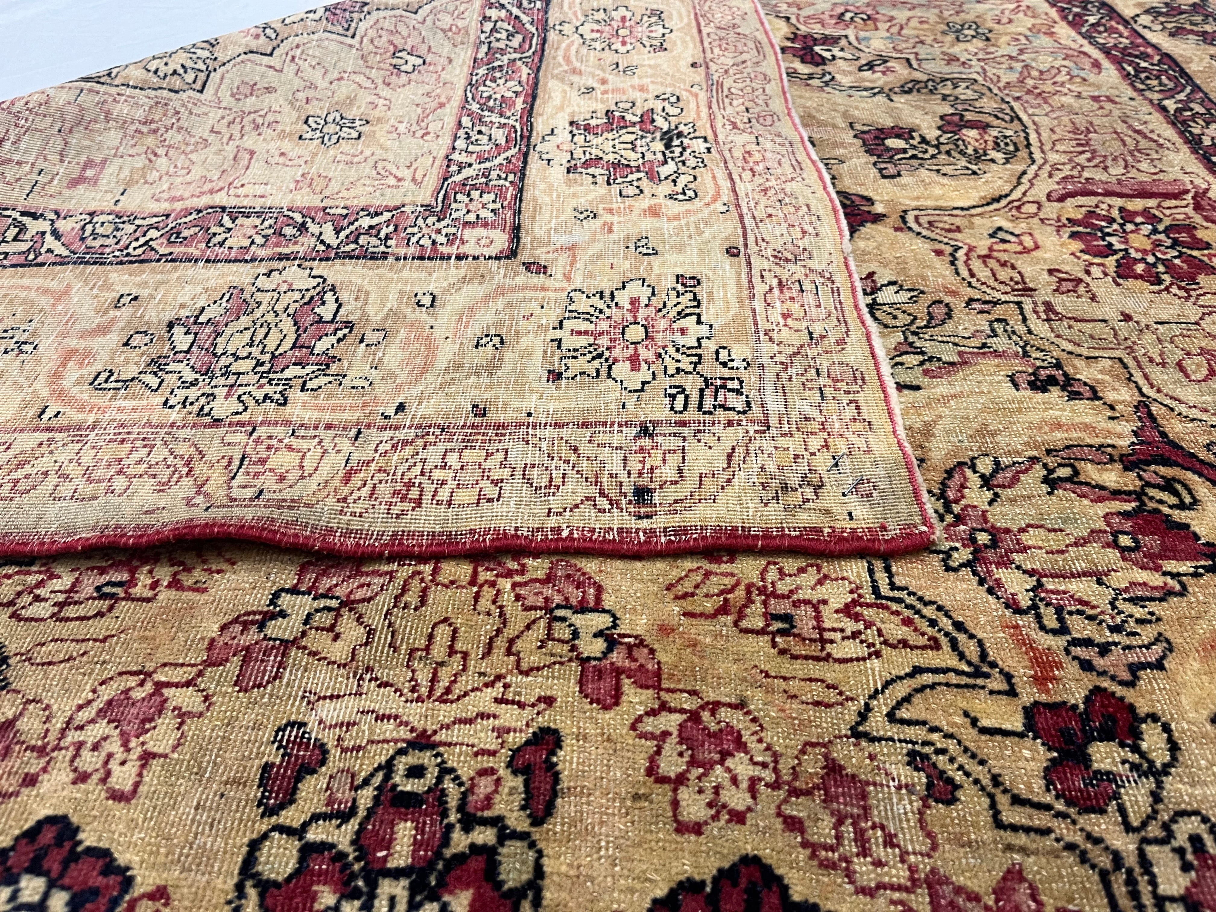 Antique Persian Lavar Kerman Rug 4' 2'' x 6' 6"