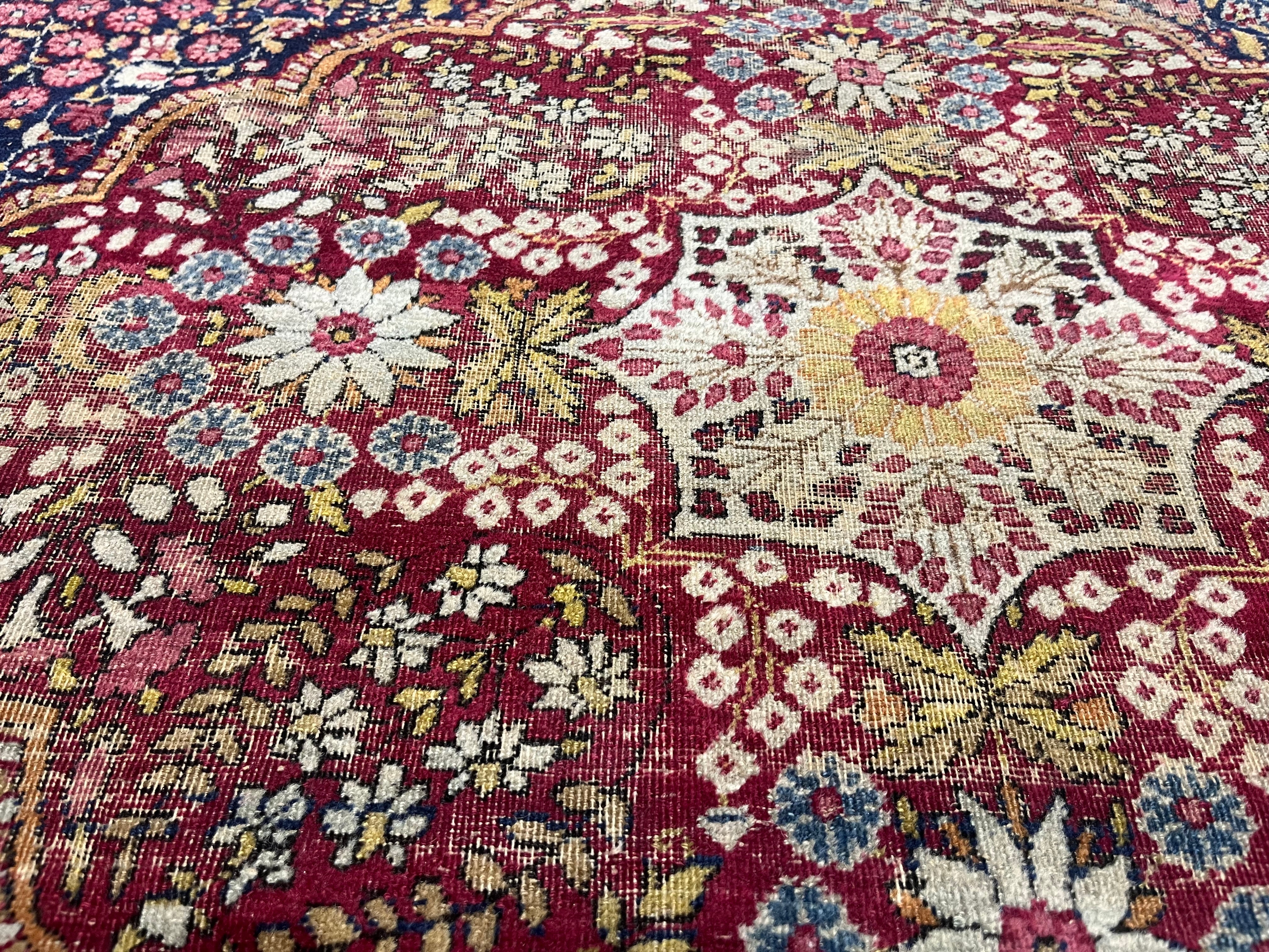 Antique Lavar Kerman Rug 4'6" x 7' 5''