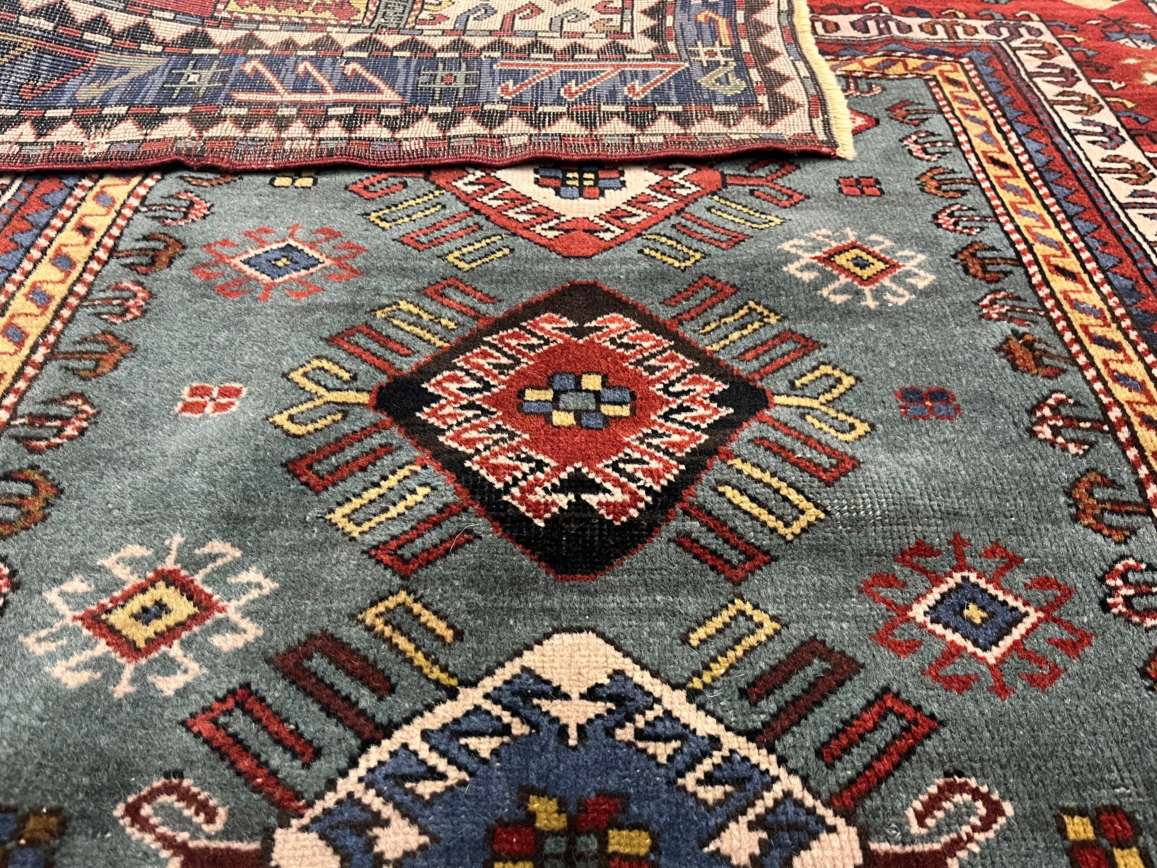 Fine Antique Caucasian Kazak Wool Rug 5'1" x 7' 11"