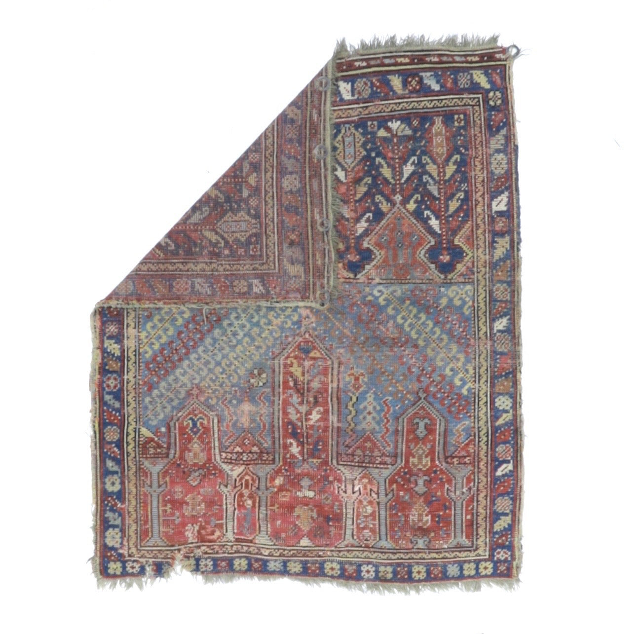 Fine Antique Turkish Wool Rug 3' 10'' x 4' 9''