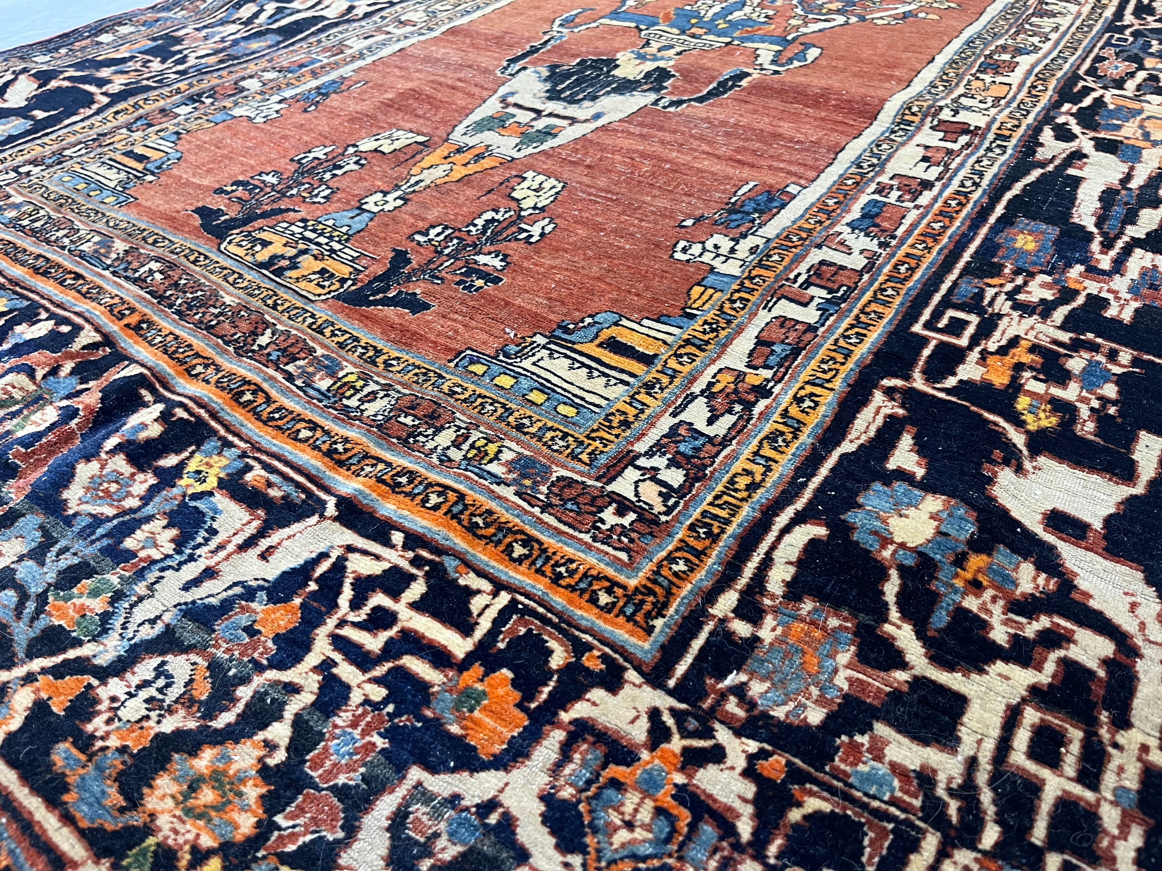 Fine Antique Haji Jalili Tabriz Rug 4' 4'' x 5' 9''