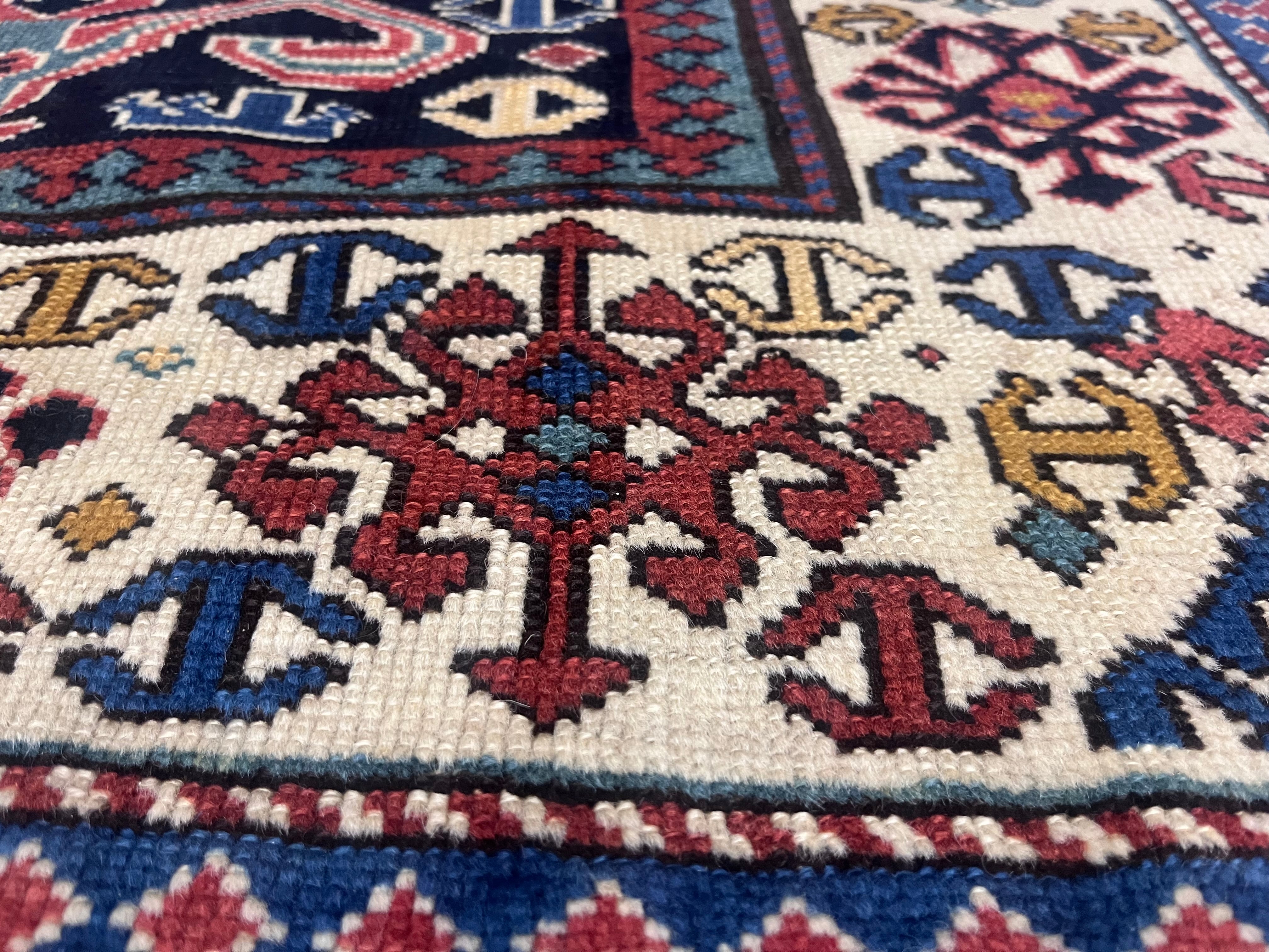 Fine Antique Caucasian Shirvan Wool Rug 3'3" x 4'11"