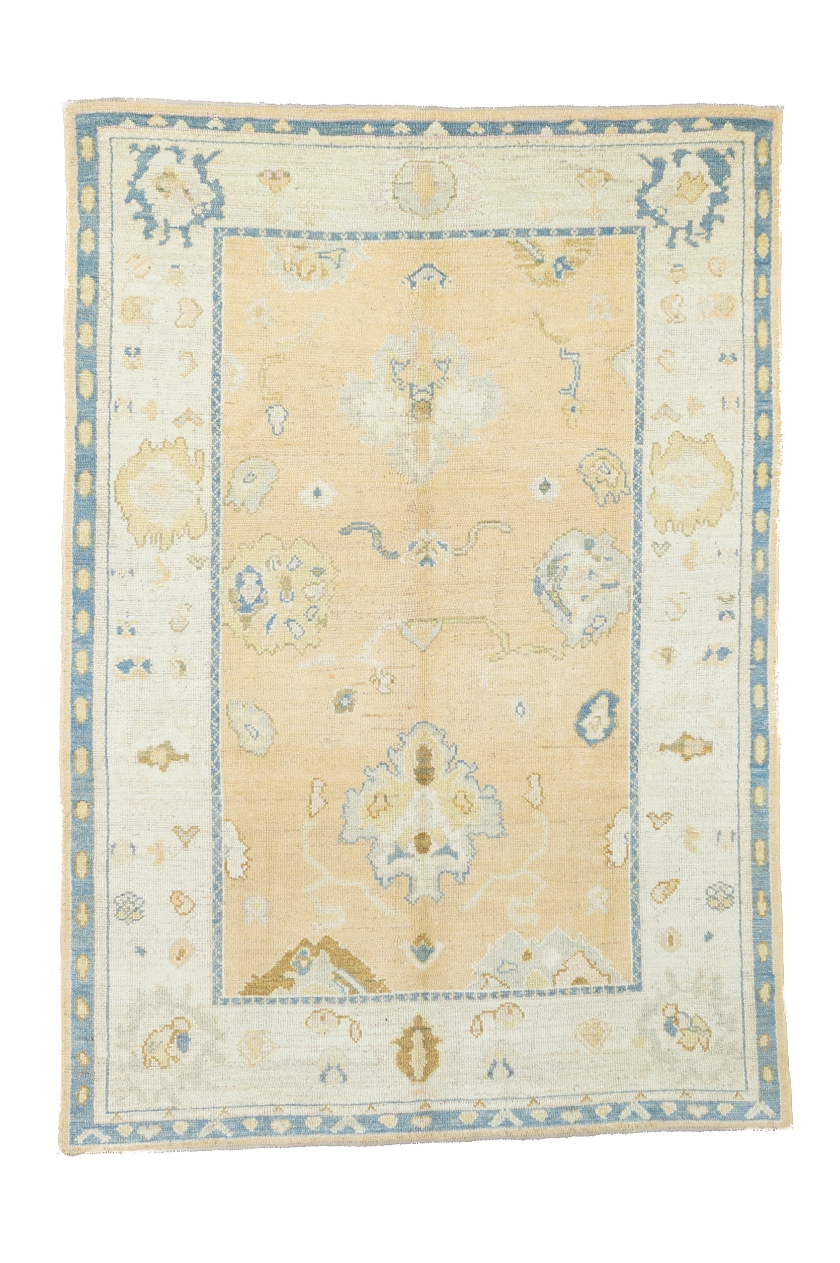 Fine Vintage Oushak Rug 6' 3'' x 9' 1''