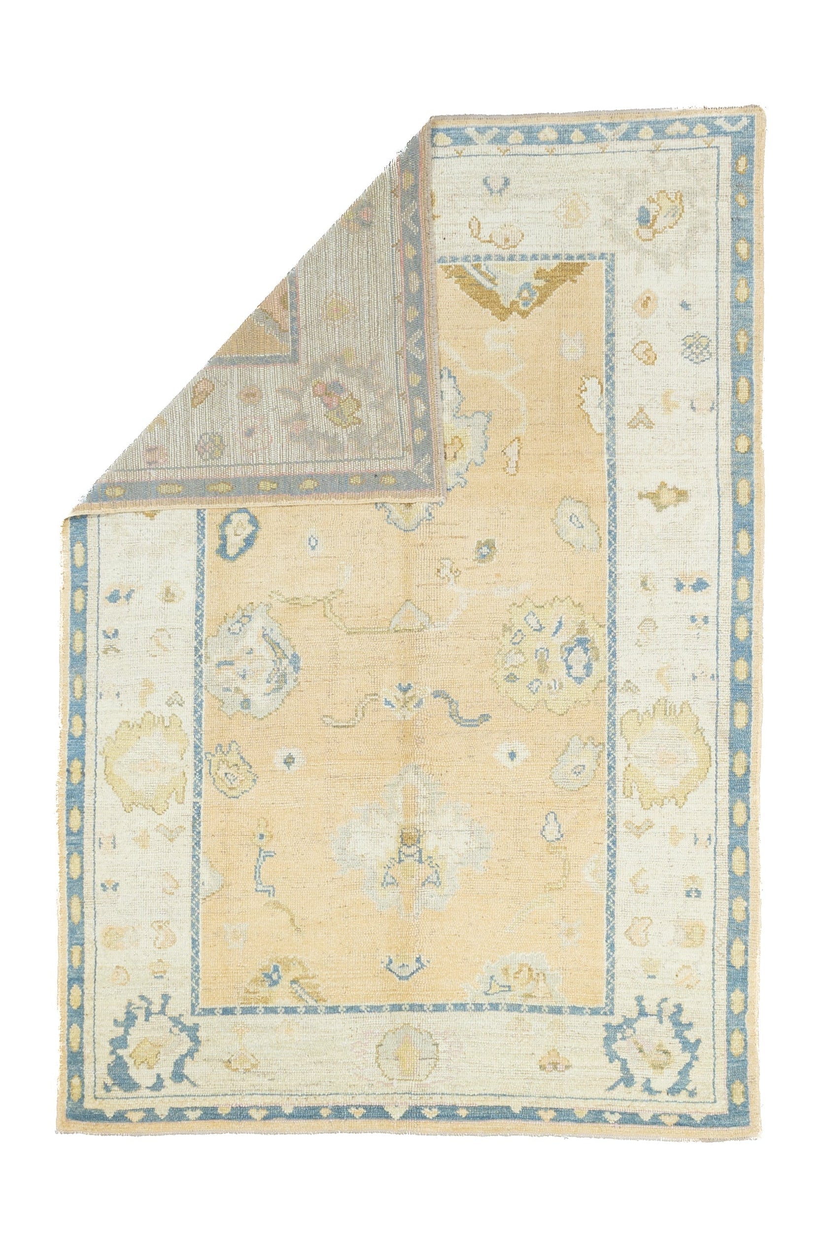 Fine Vintage Oushak Rug 6' 3'' x 9' 1''