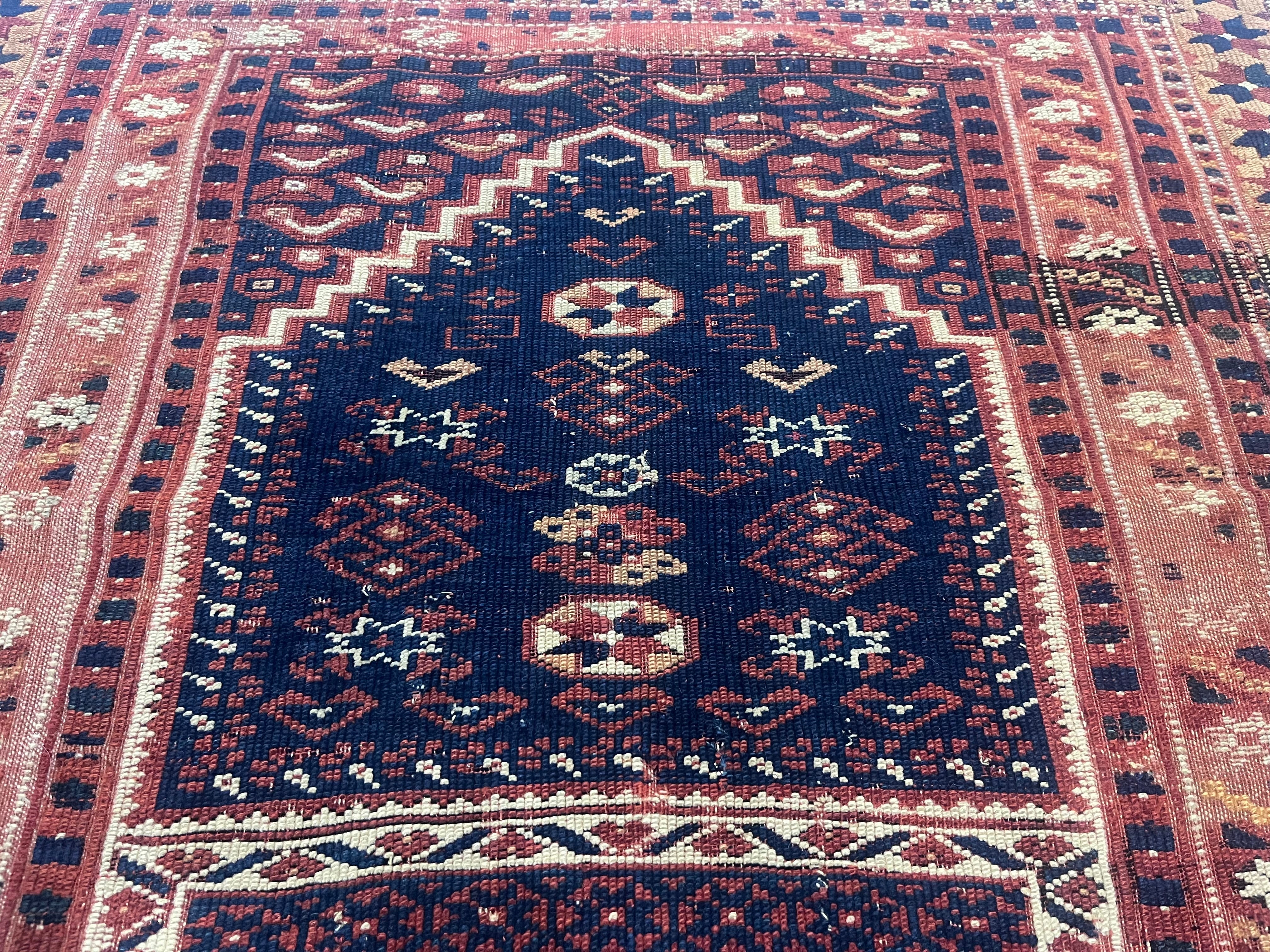 Antique Turkish Bergama Rug 3'5" x 3'6"