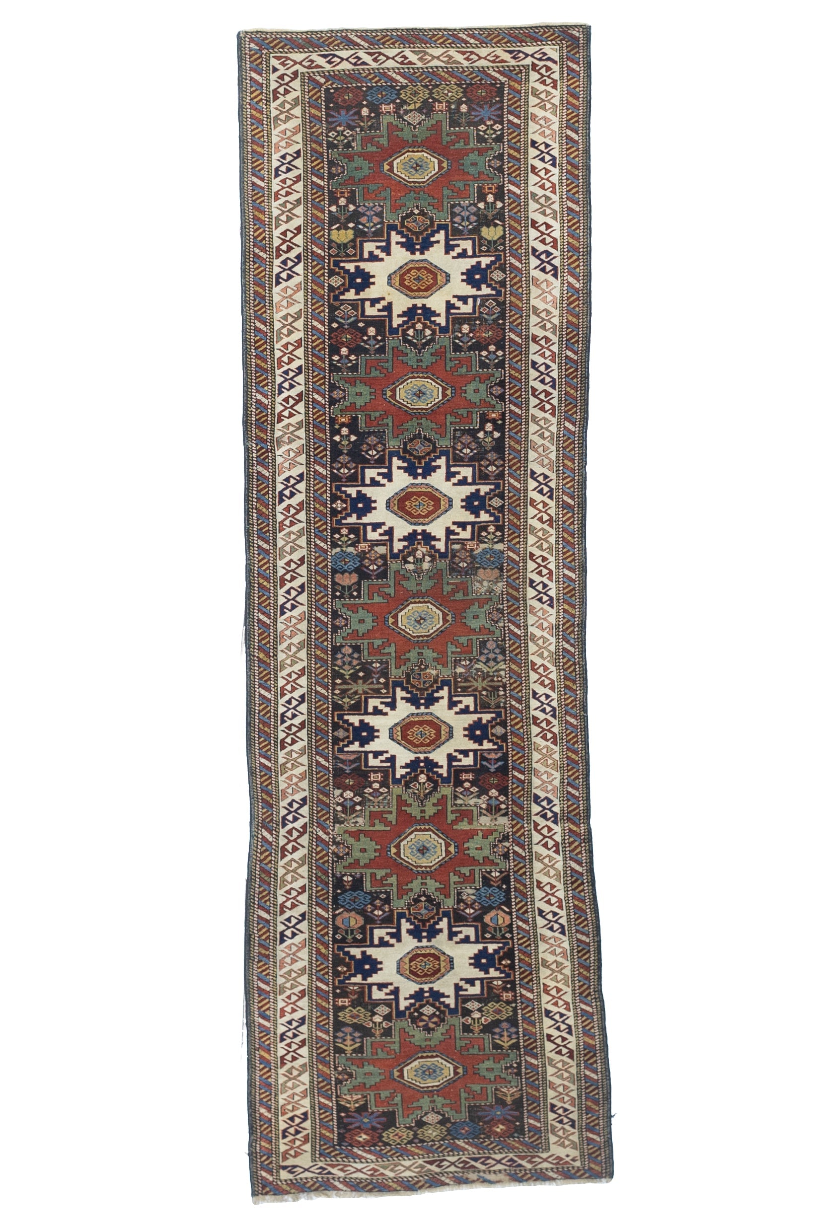 Fine Antique Caucasian Shirvan Wool Rug 2'11" x 9' 10''