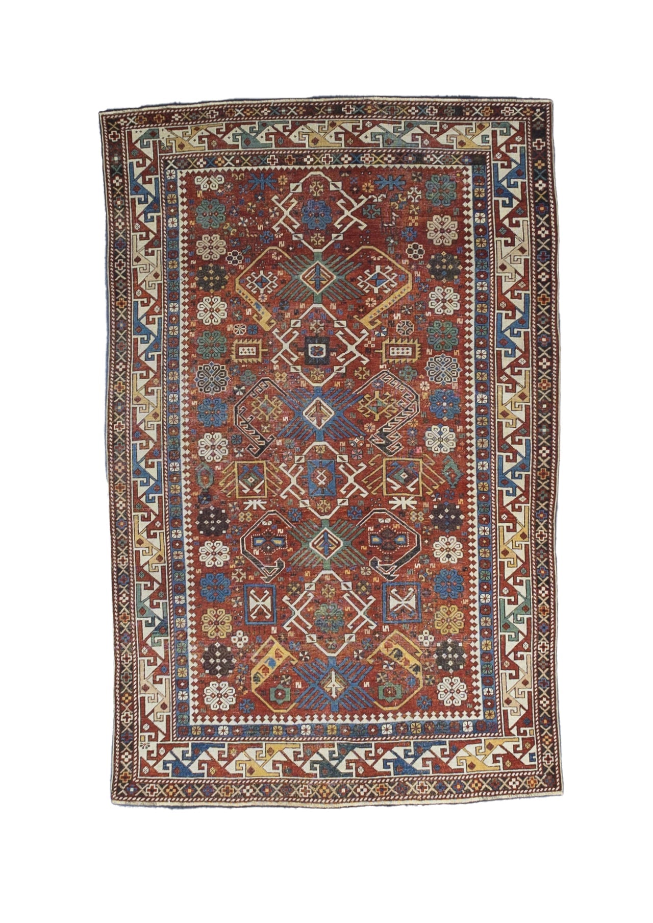 Fine Antique Caucasian Kuba Bijov Wool Rug 3' 11'' x 6' 1''